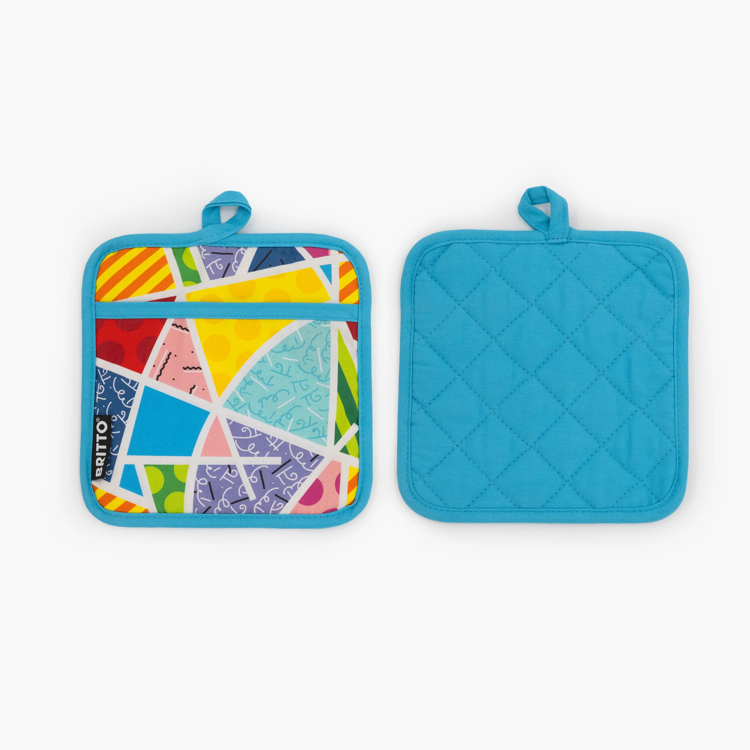Baby Blue Landscape Britto Oven Mitt & Pot Holder - Image 3