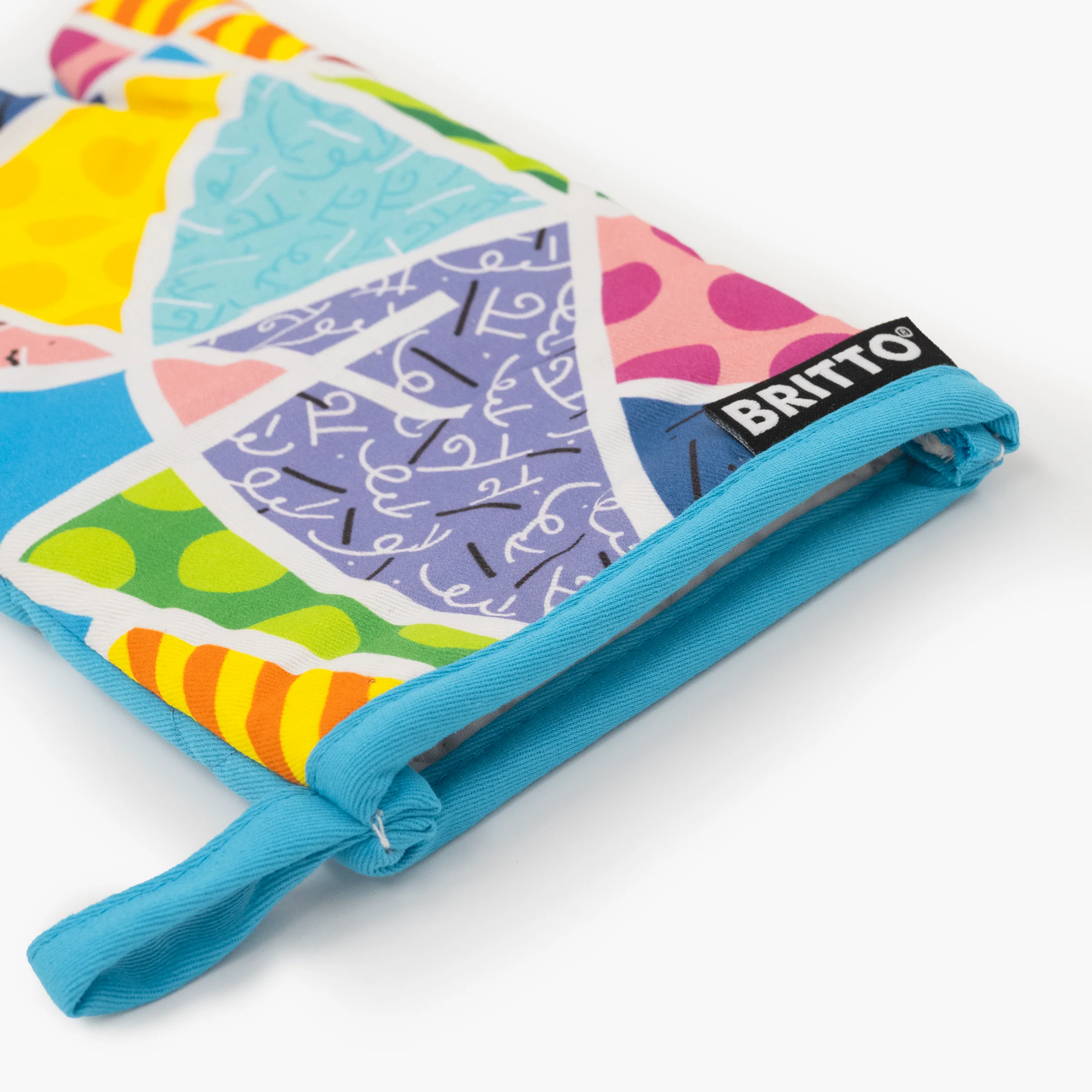 Baby Blue Landscape Britto Oven Mitt & Pot Holder - Image 6