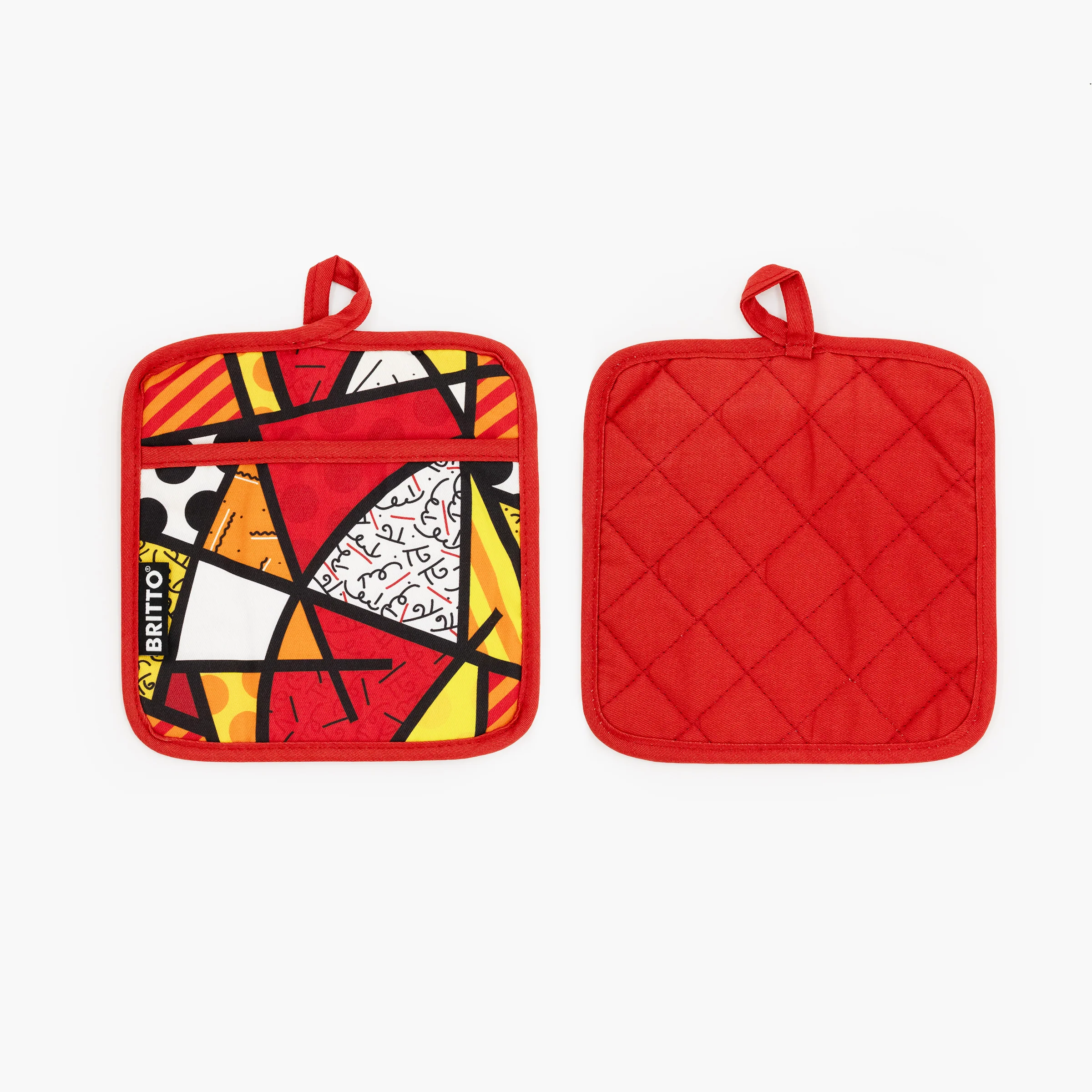 Red Landscape Britto Oven Mitt & Pot Holder - Image 3