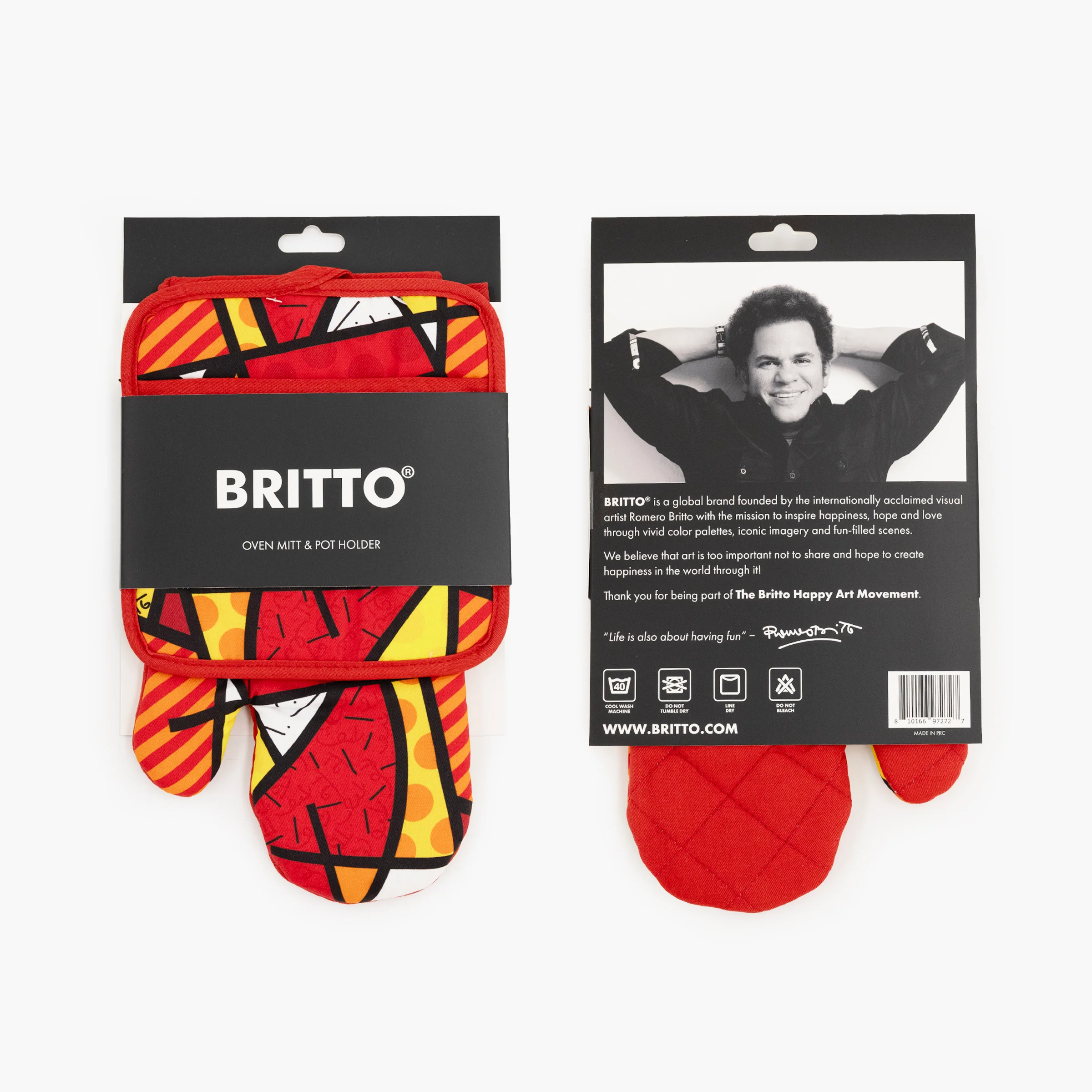 Red Landscape Britto Oven Mitt & Pot Holder - Image 4