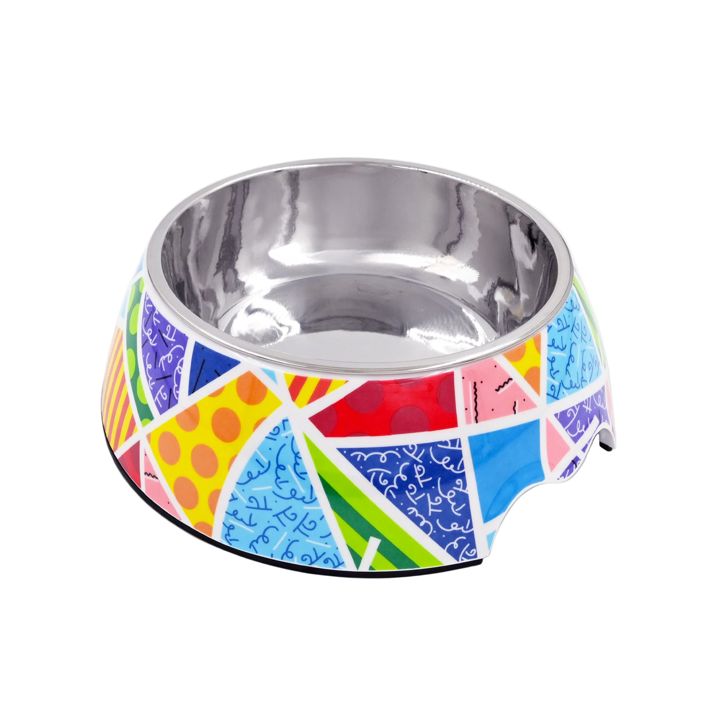 Baby Blue Landscape Britto Pet Bowl - Image 6