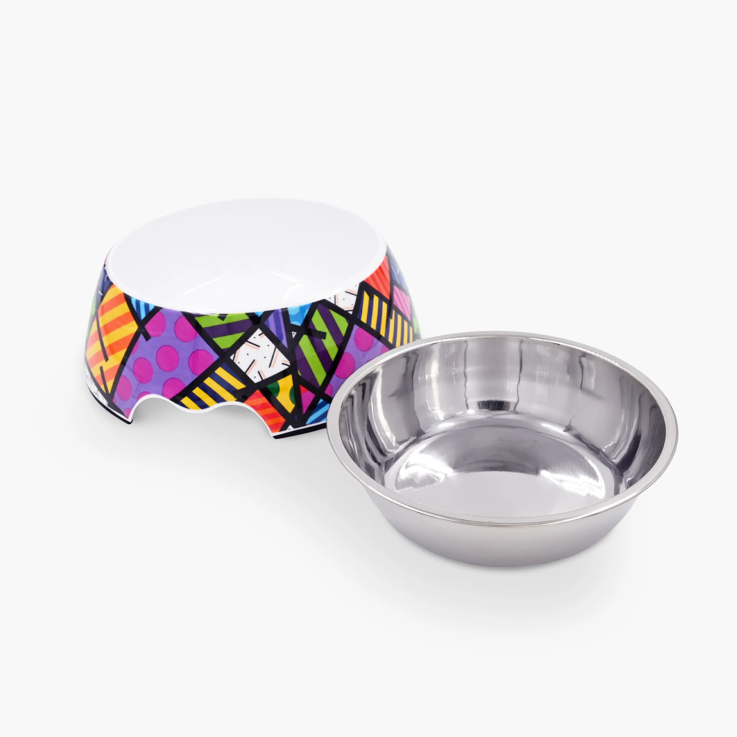 Colorful Landscape Britto Pet Bowl - Image 3