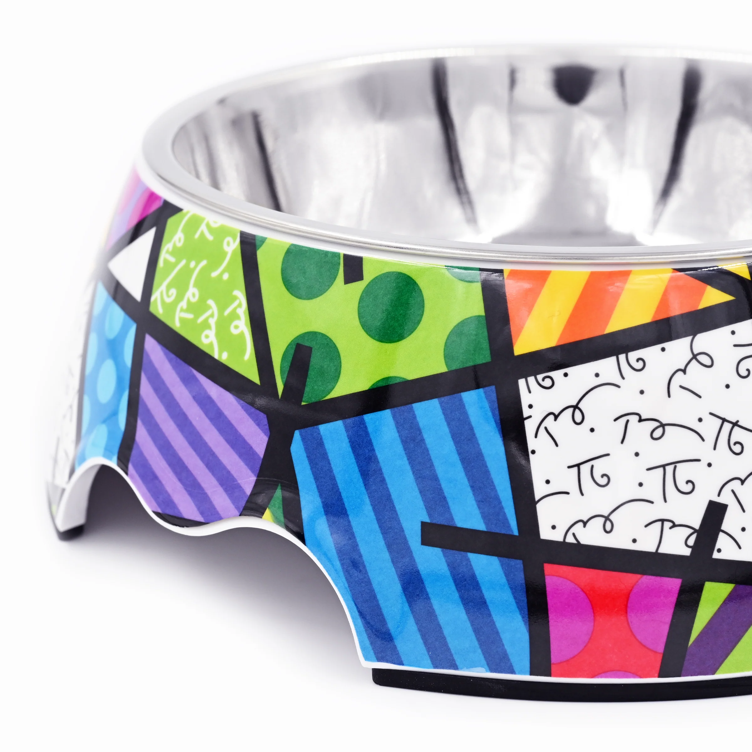 Colorful Landscape Britto Pet Bowl - Image 4