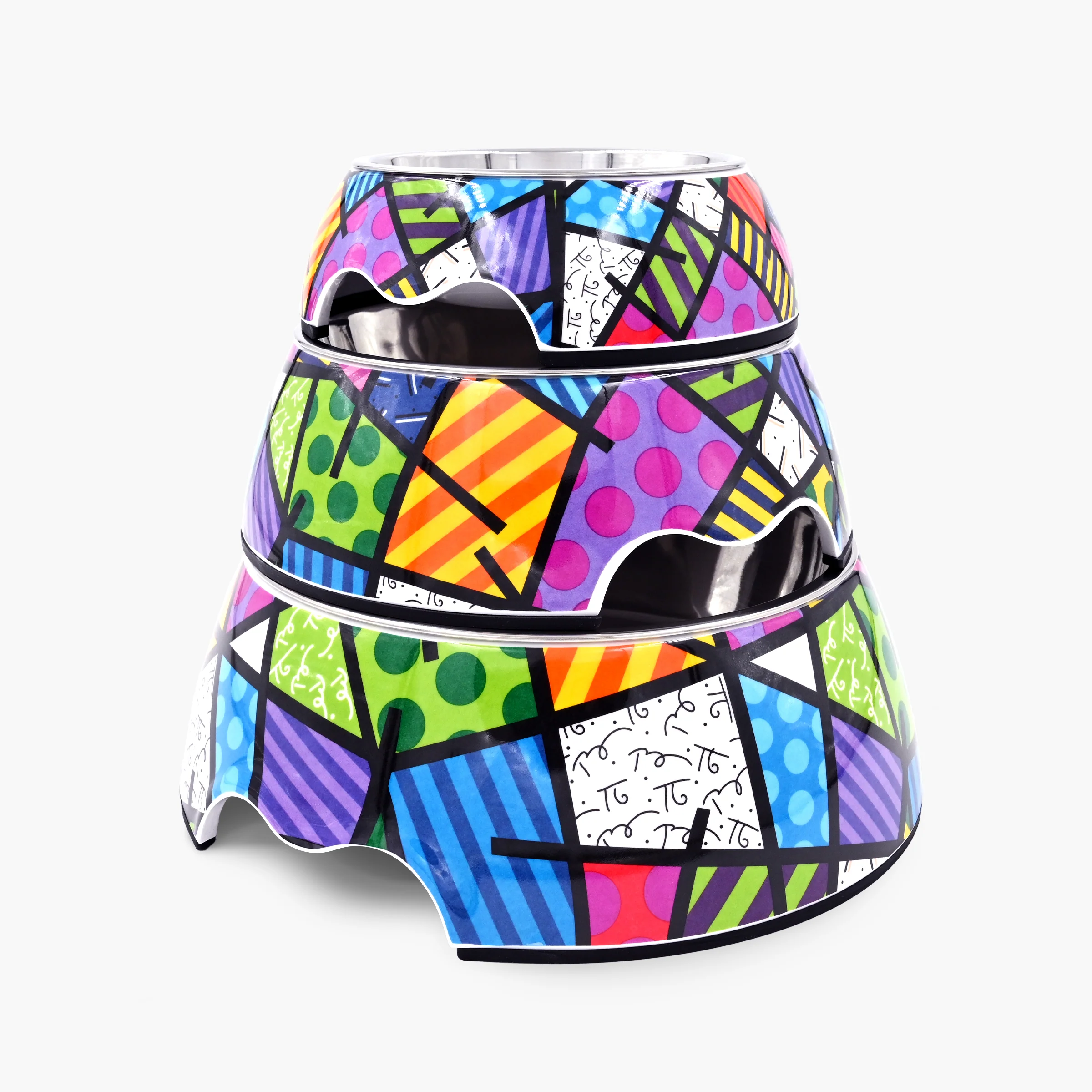 Colorful Landscape Britto Pet Bowl - Image 5