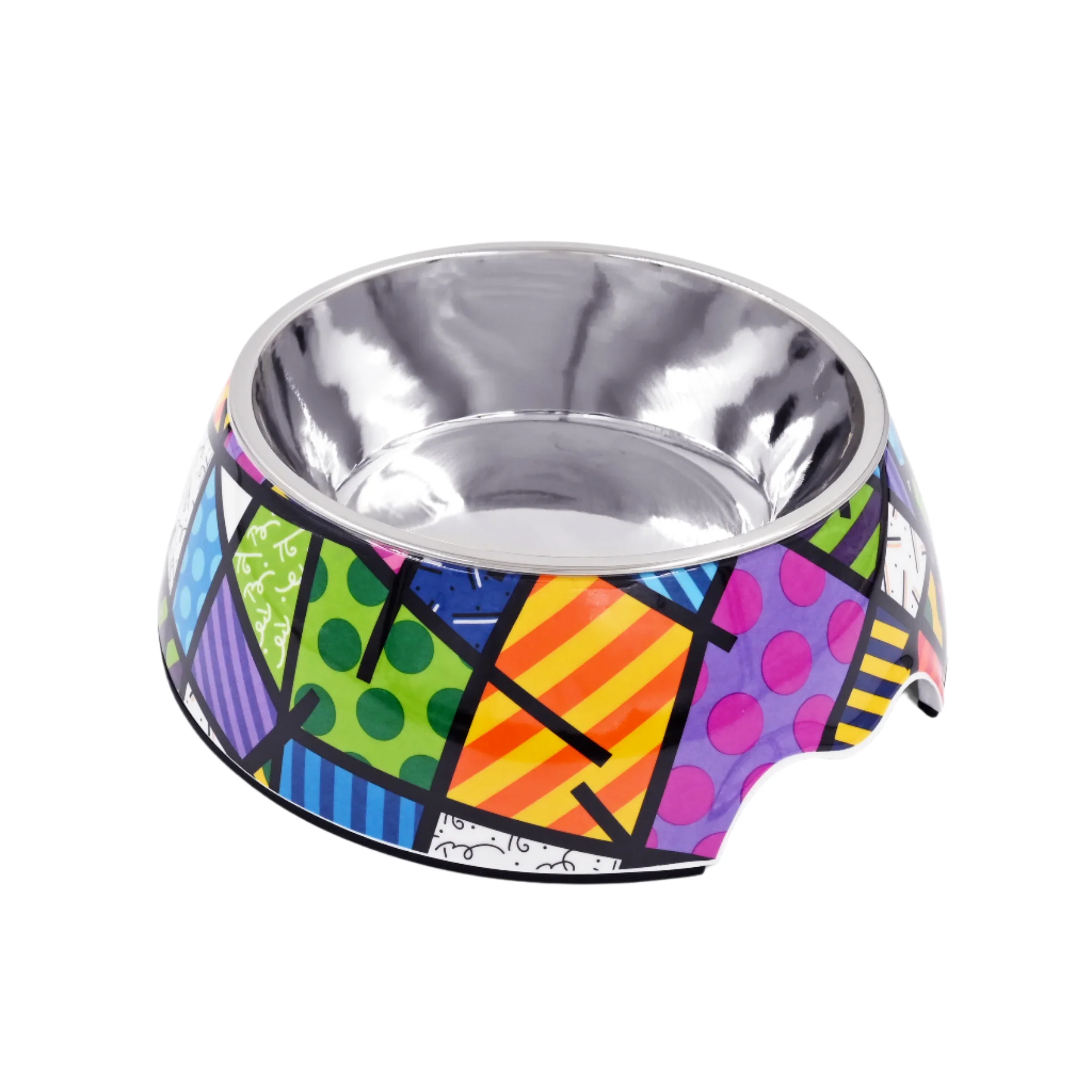 Colorful Landscape Britto Pet Bowl - Image 6