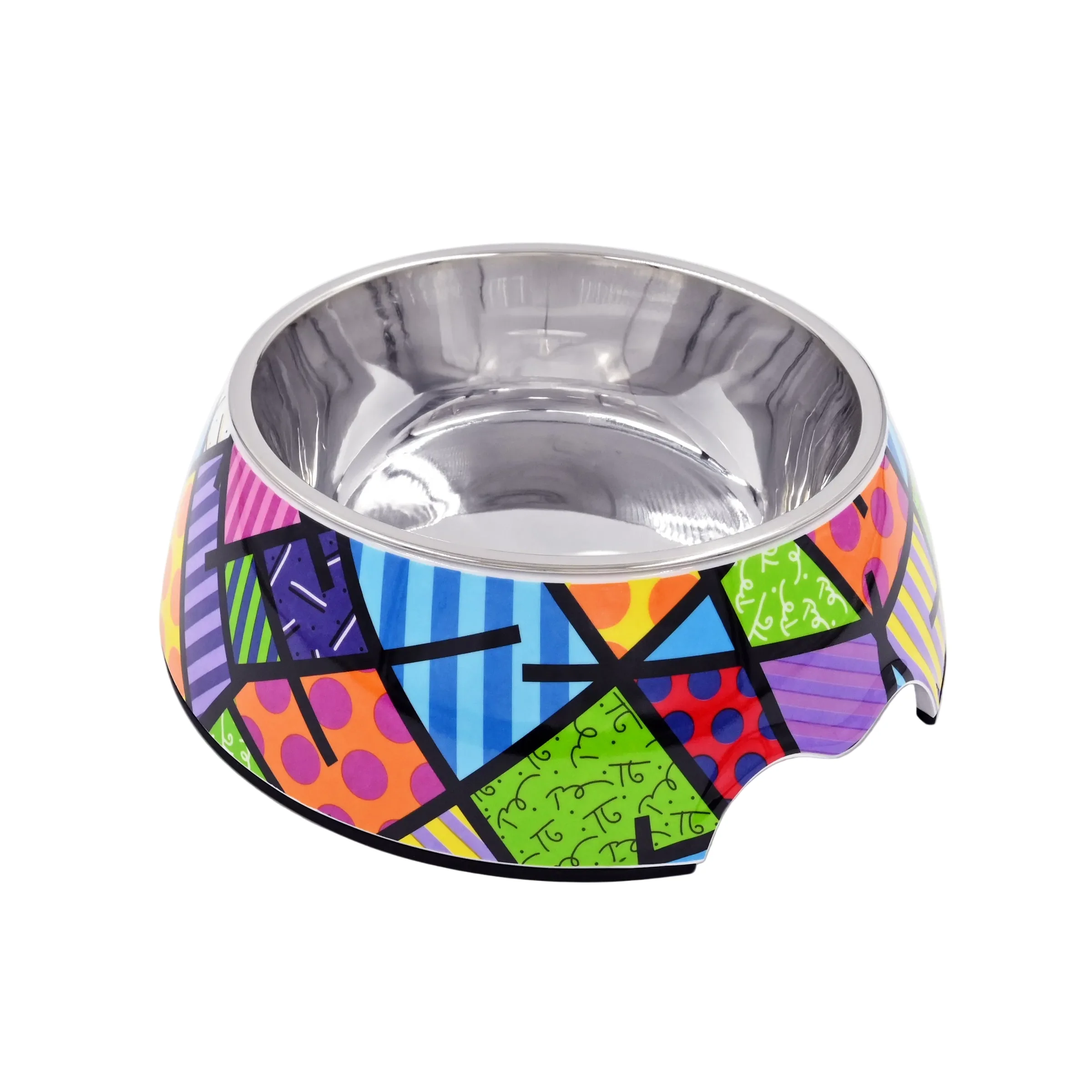 Lime Green Landscape Britto Pet Bowl - Image 6