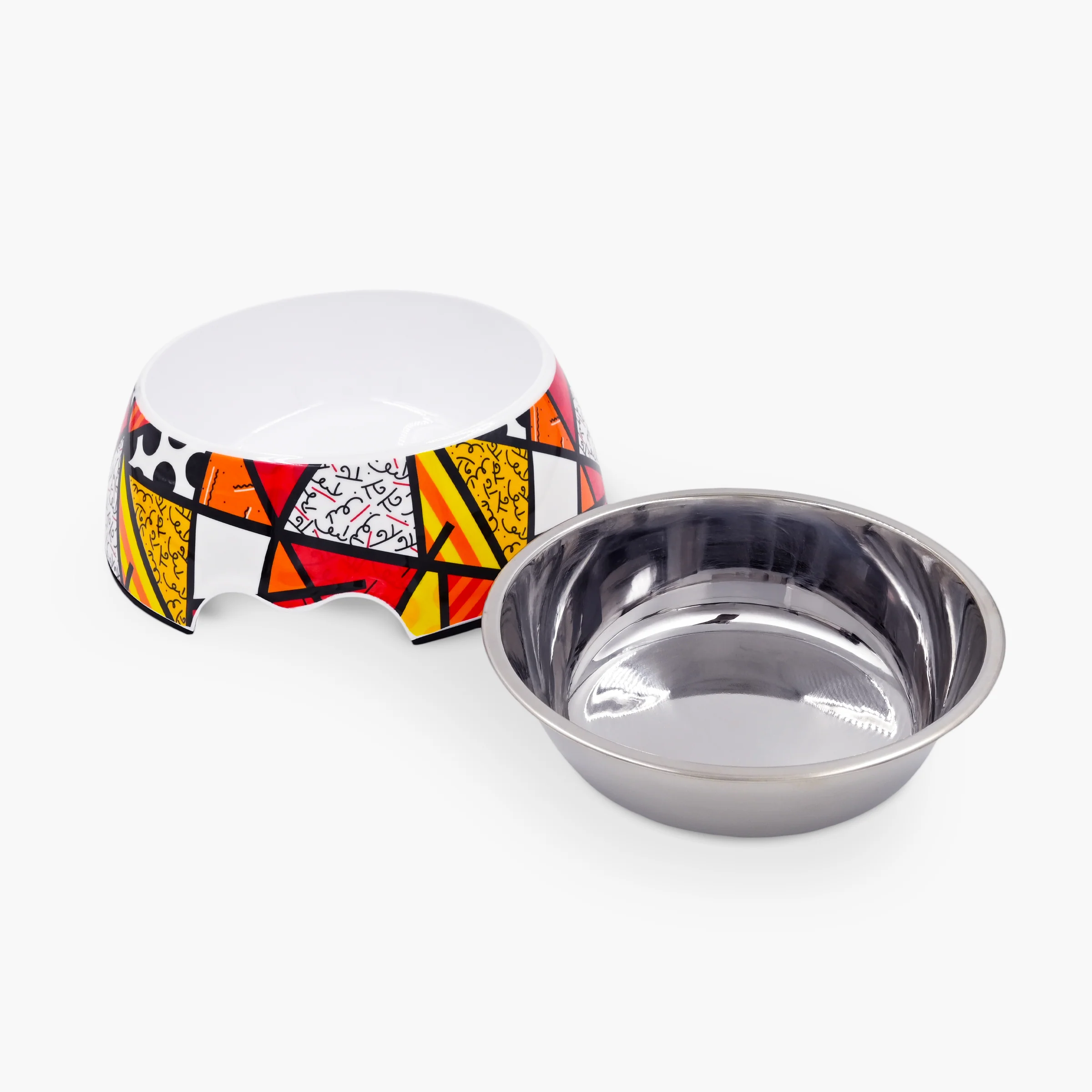 Red Landscape Britto Pet Bowl - Image 3