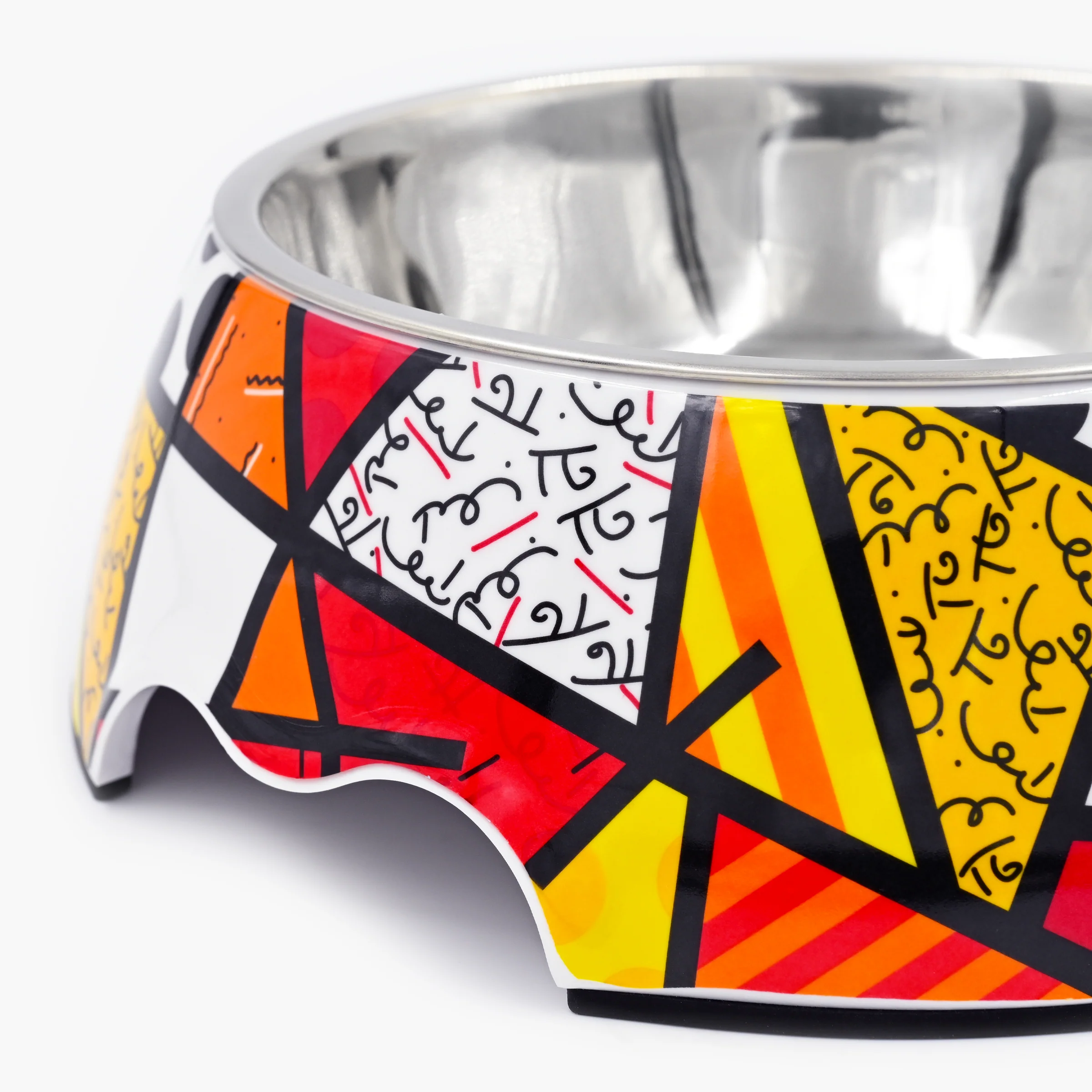 Red Landscape Britto Pet Bowl - Image 4