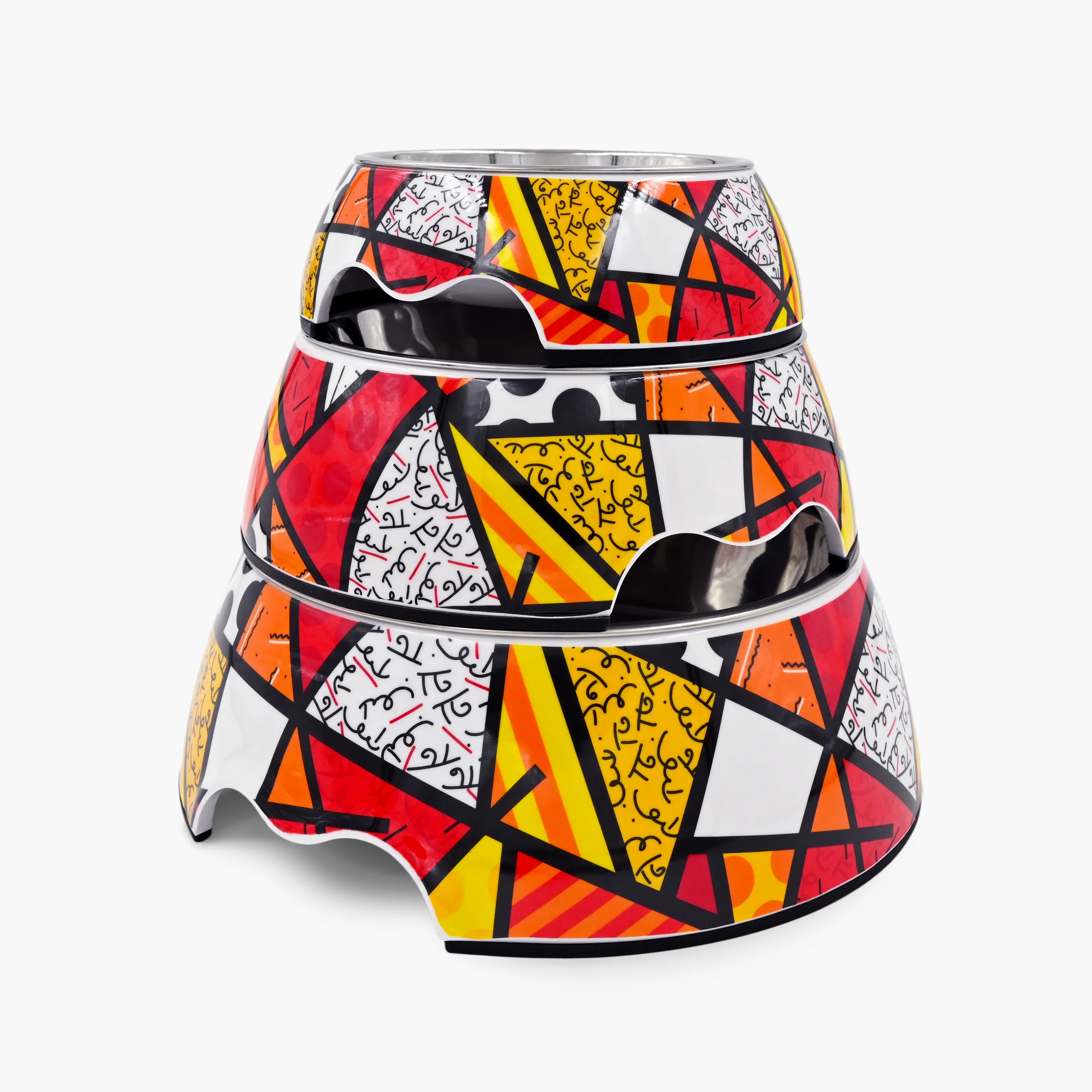 Red Landscape Britto Pet Bowl - Image 5