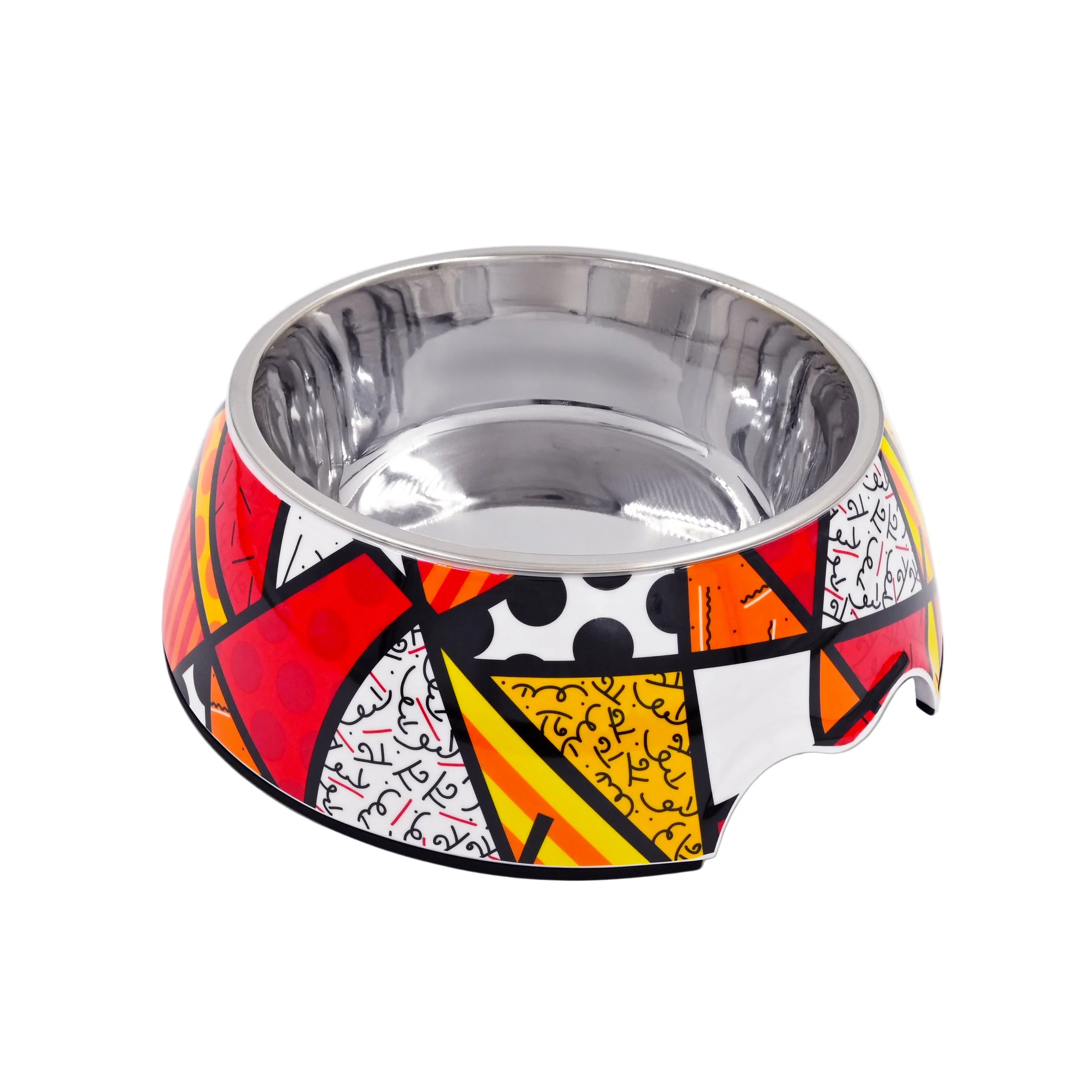 Red Landscape Britto Pet Bowl - Image 6