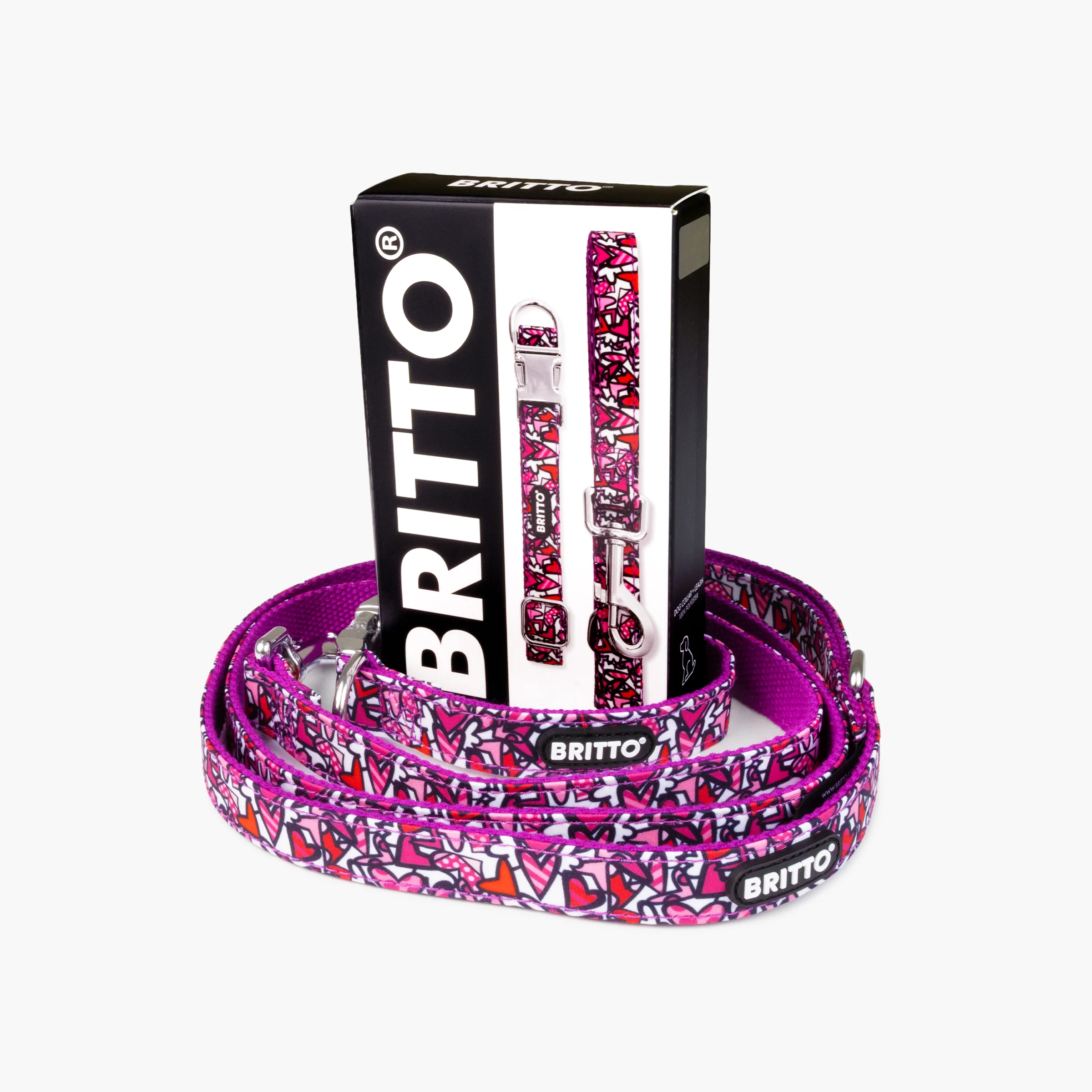 Alive Pink Britto Pet Collar and Leash Set - Image 6