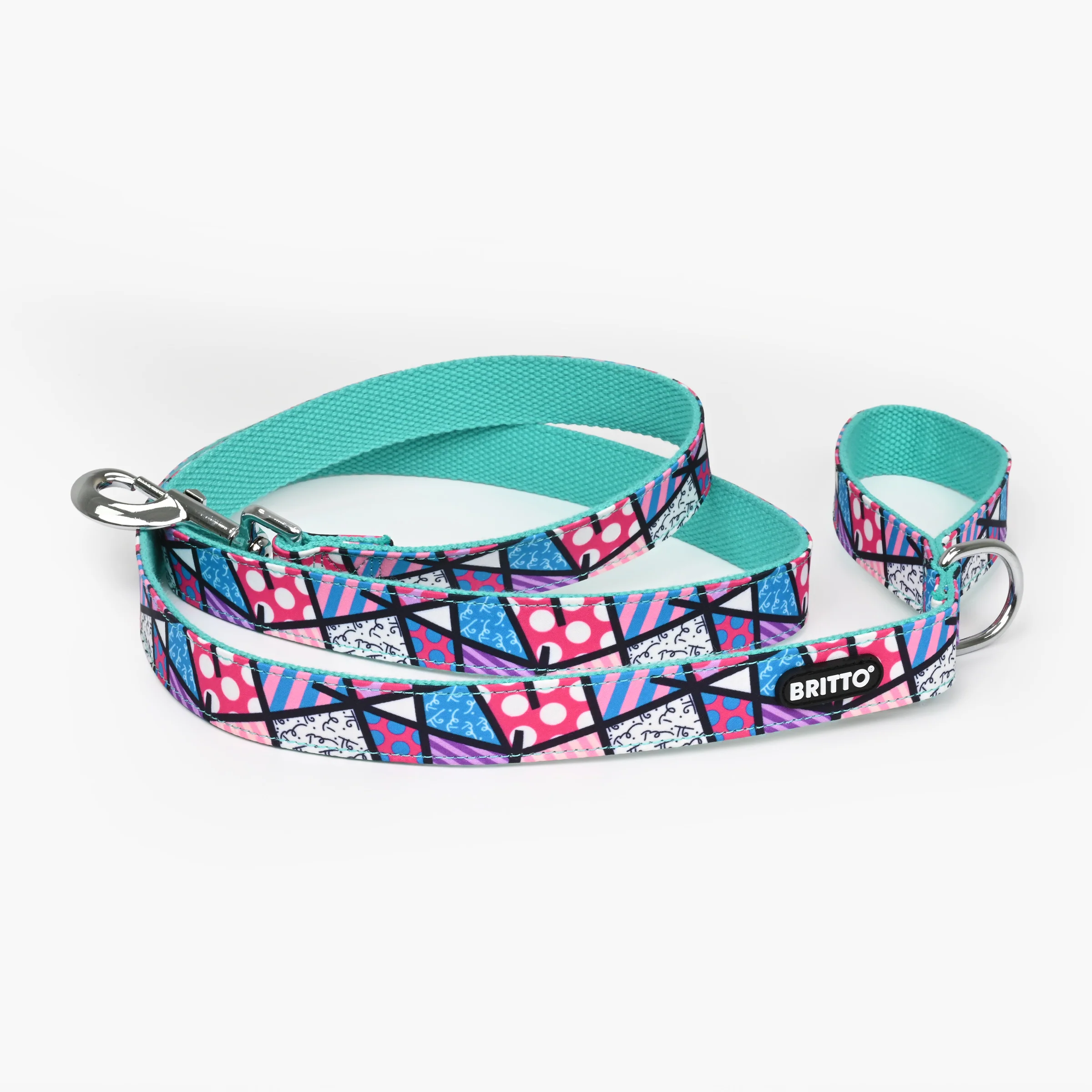 Pink Landscape Britto Pet Collar and Leash Set - Image 5