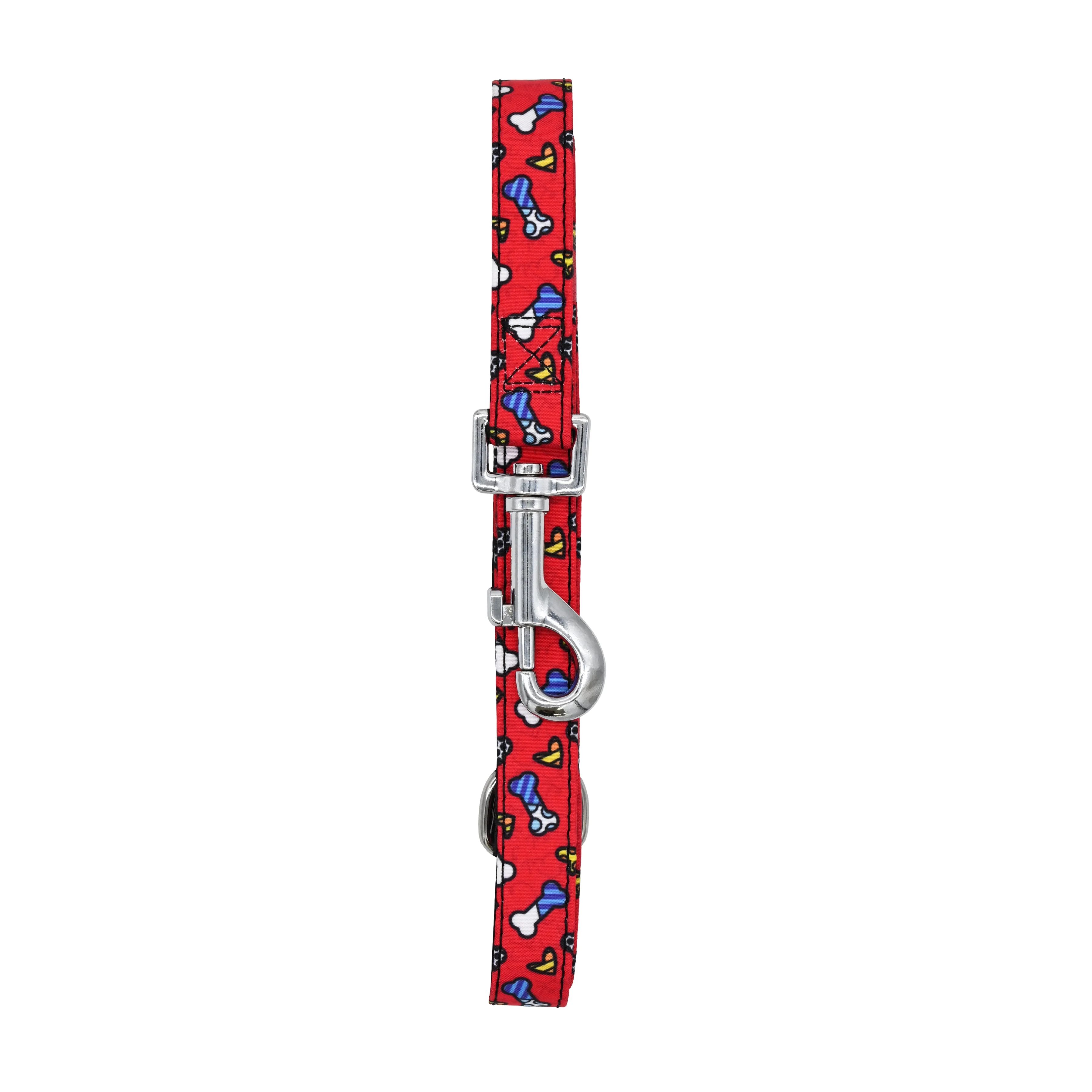 Red Bones and Hearts Britto Pet Collar and Leash Set - Image 3