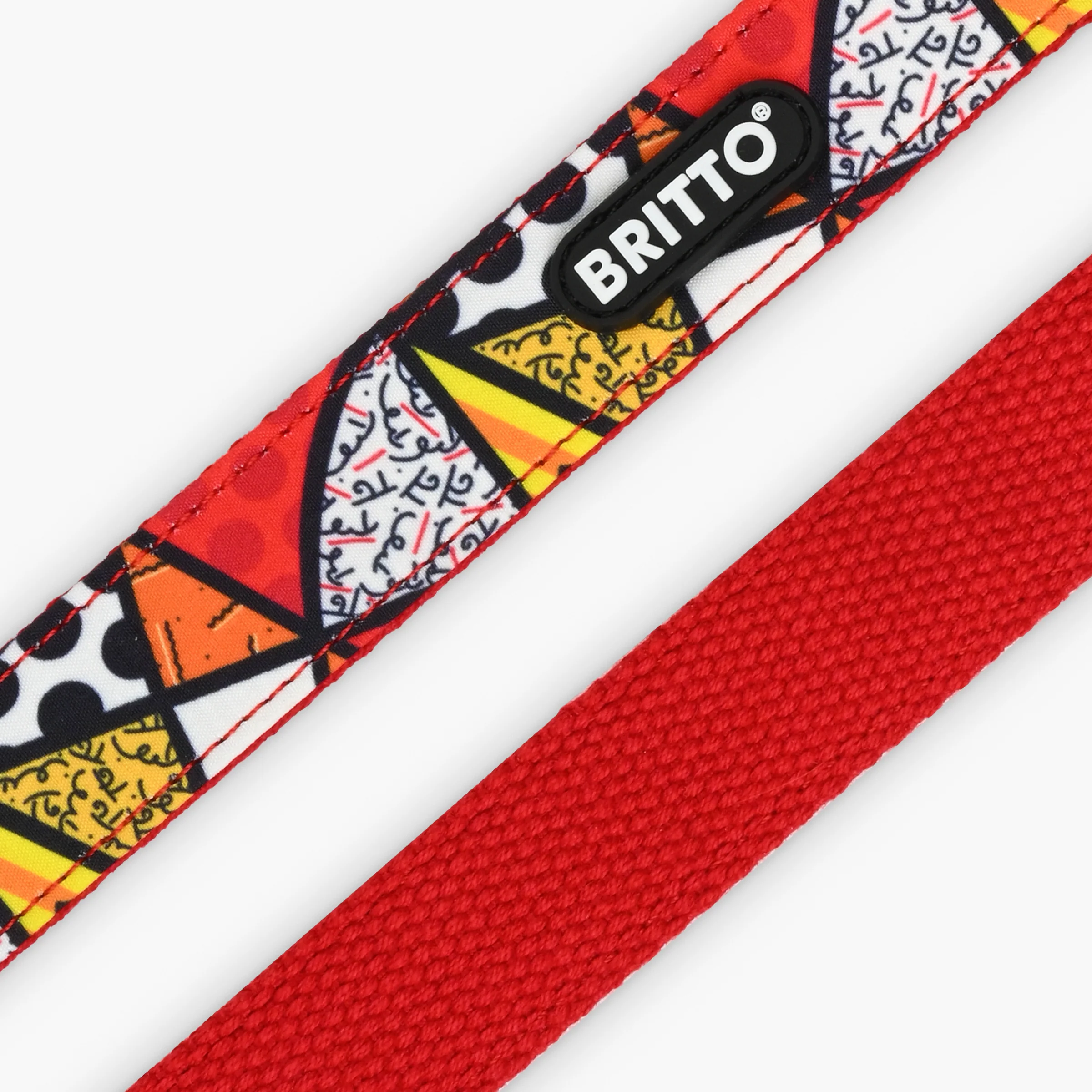Red Landscape Britto Pet Collar and Leash Set - Image 4