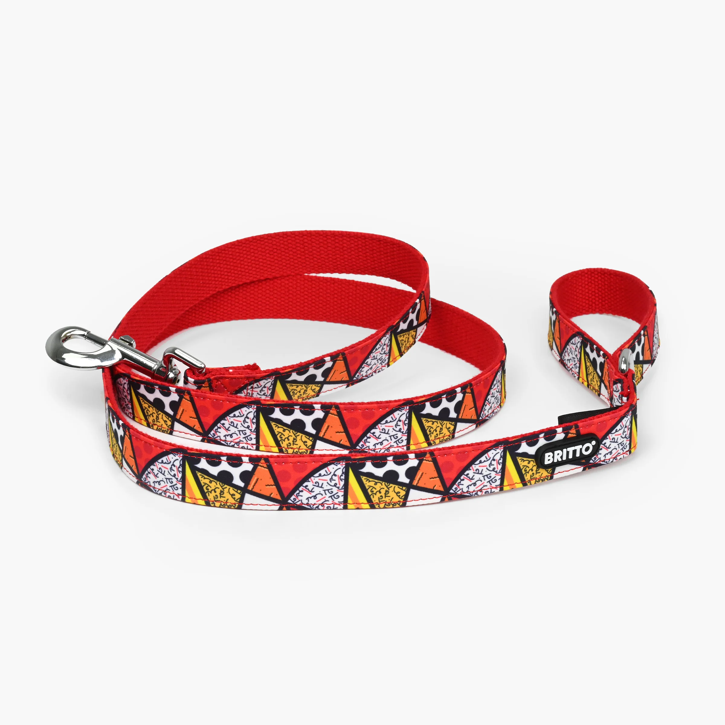 Red Landscape Britto Pet Collar and Leash Set - Image 5