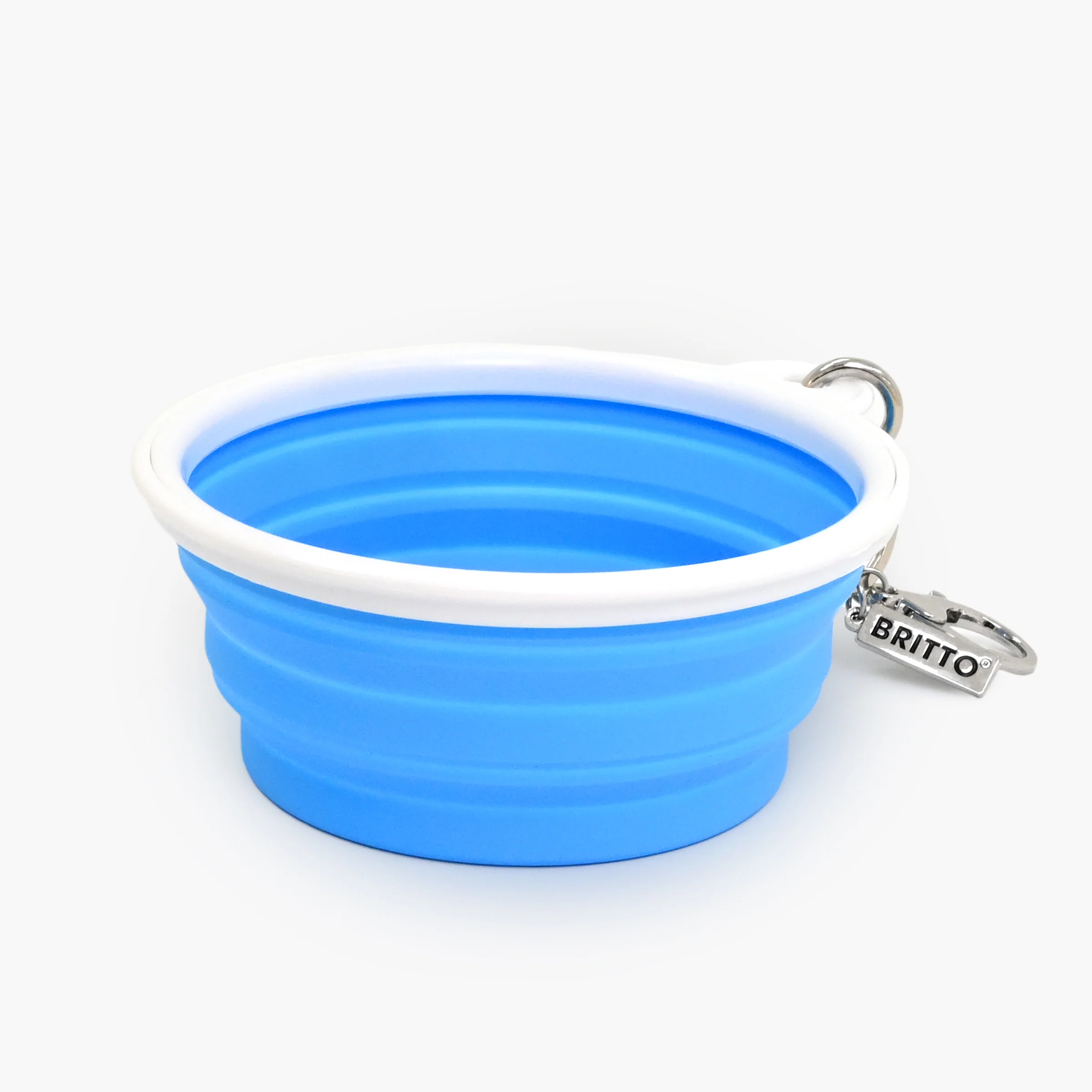 Baby Blue Landscape Britto Pet Travel Bowl - Image 5