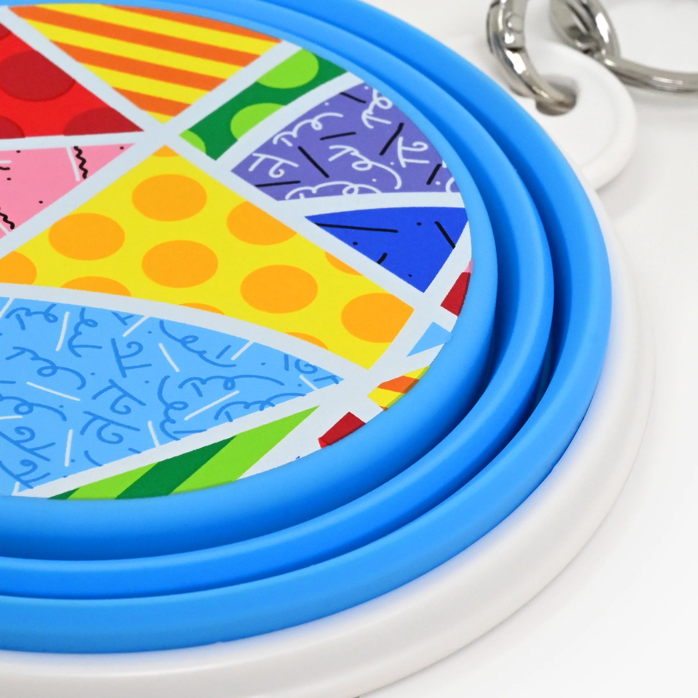Baby Blue Landscape Britto Pet Travel Bowl - Image 6