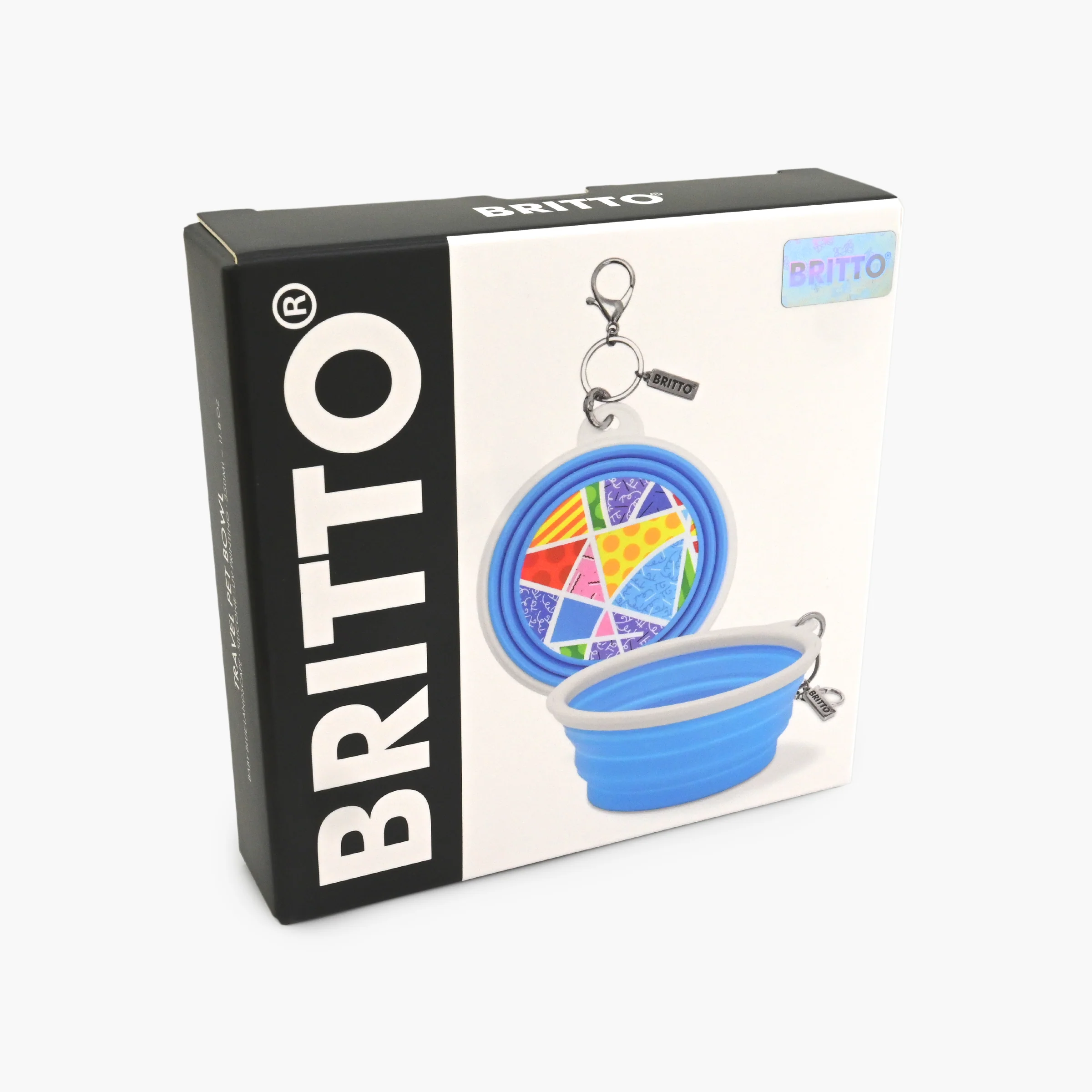 Baby Blue Landscape Britto Pet Travel Bowl - Image 7