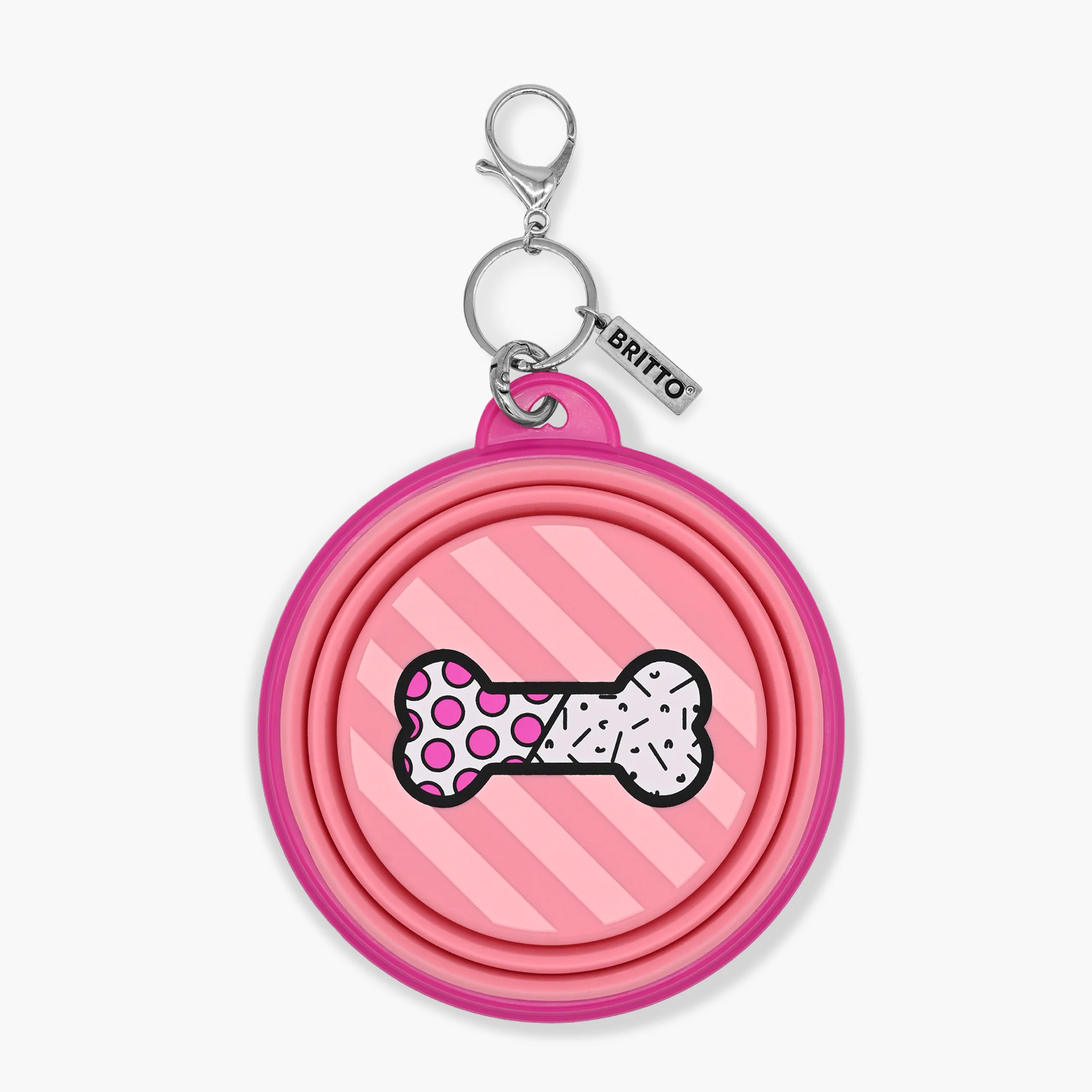 Pink Bones Britto Pet Travel Bowl - Image 3