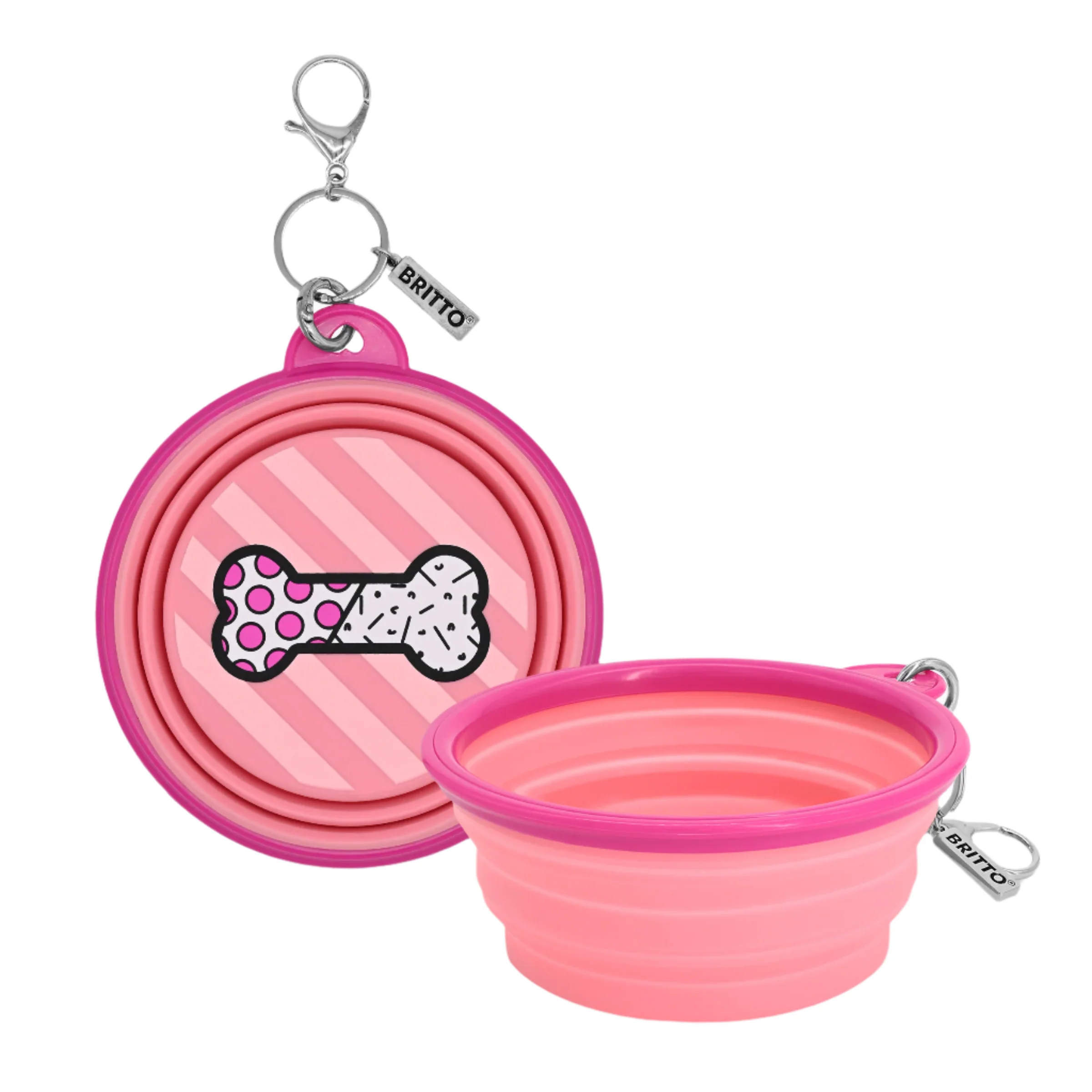Pink Bones Britto Pet Travel Bowl - Image 8