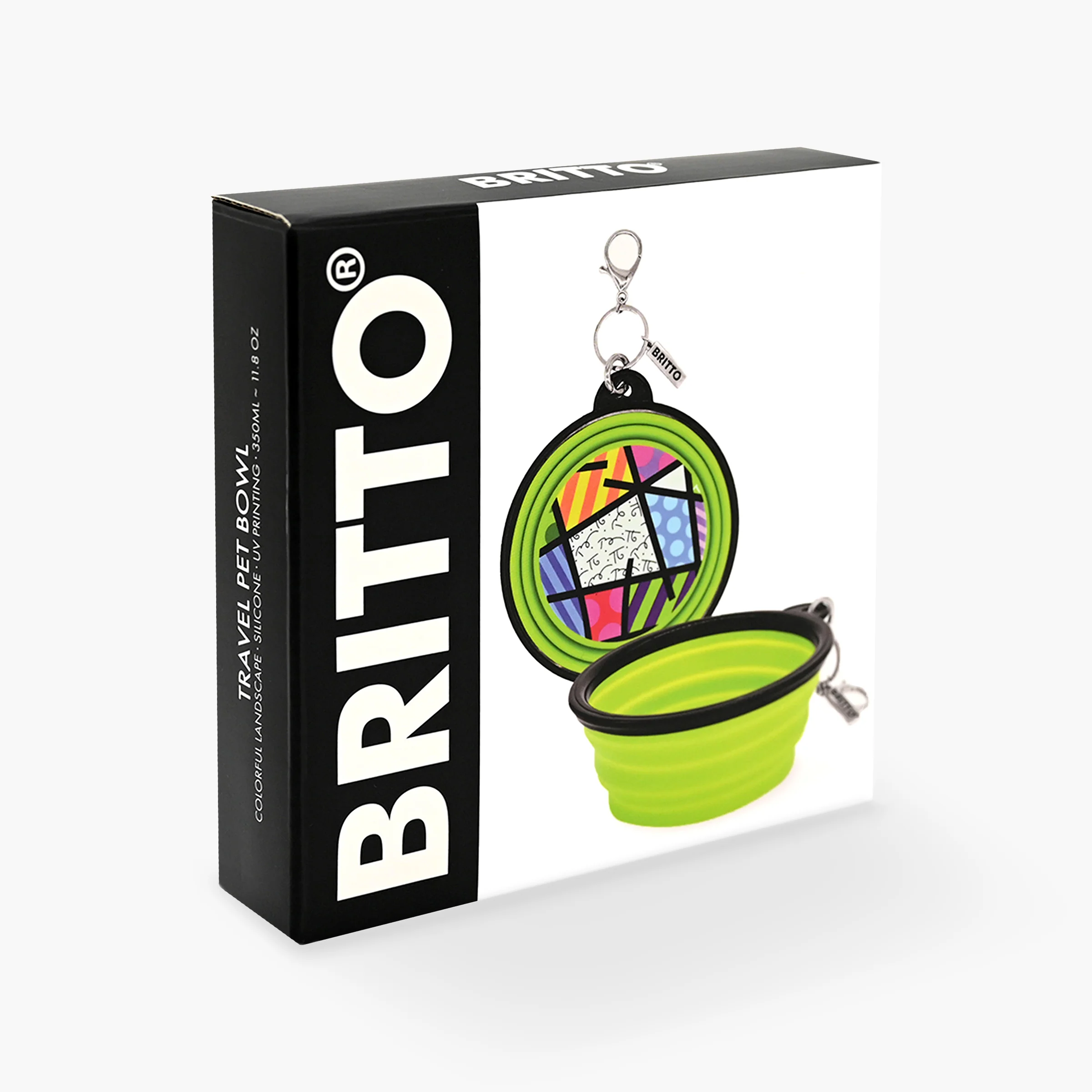 Colorful Landscape Britto Pet Travel Bowl - Image 7