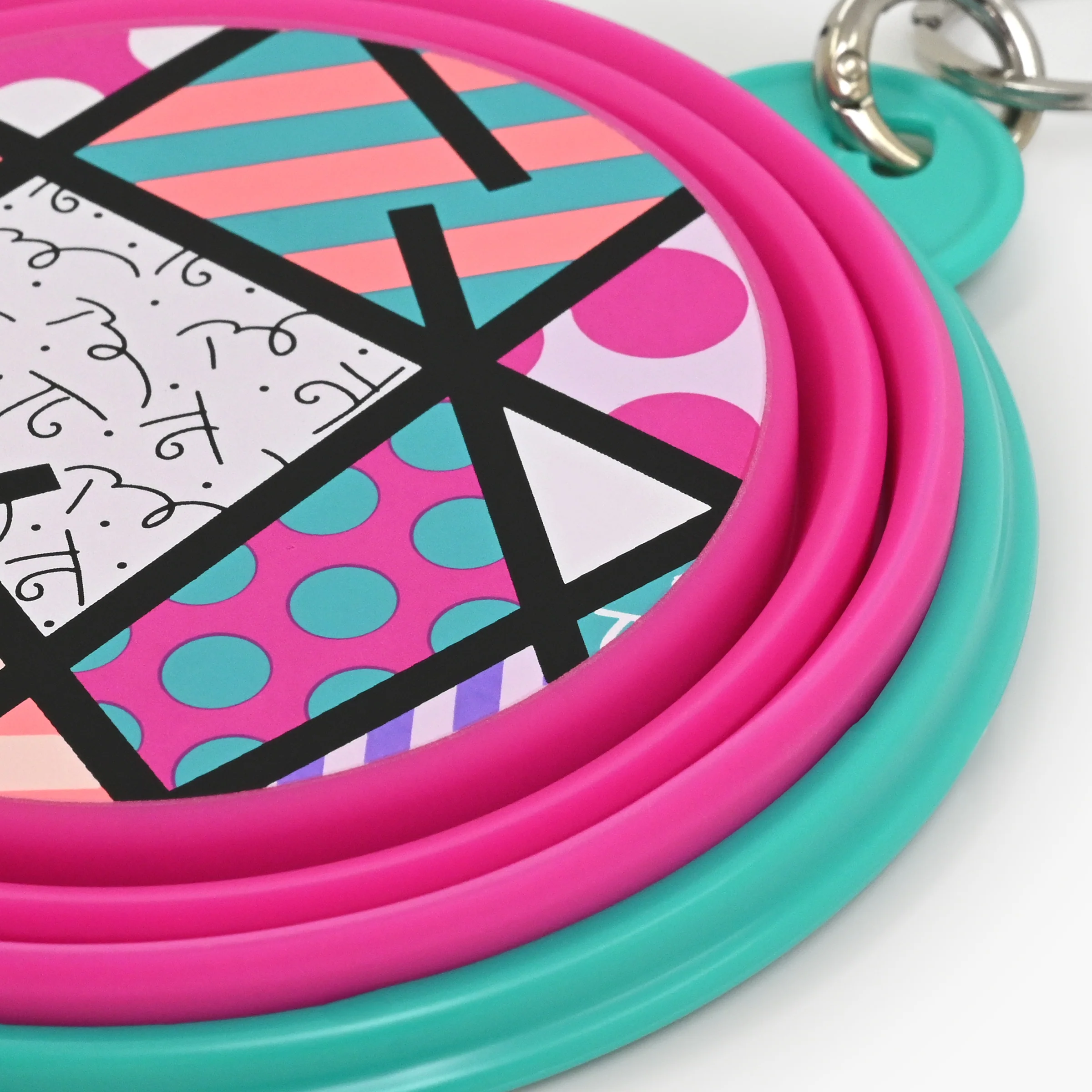 Pink Landscape Britto Pet Travel Bowl - Image 6