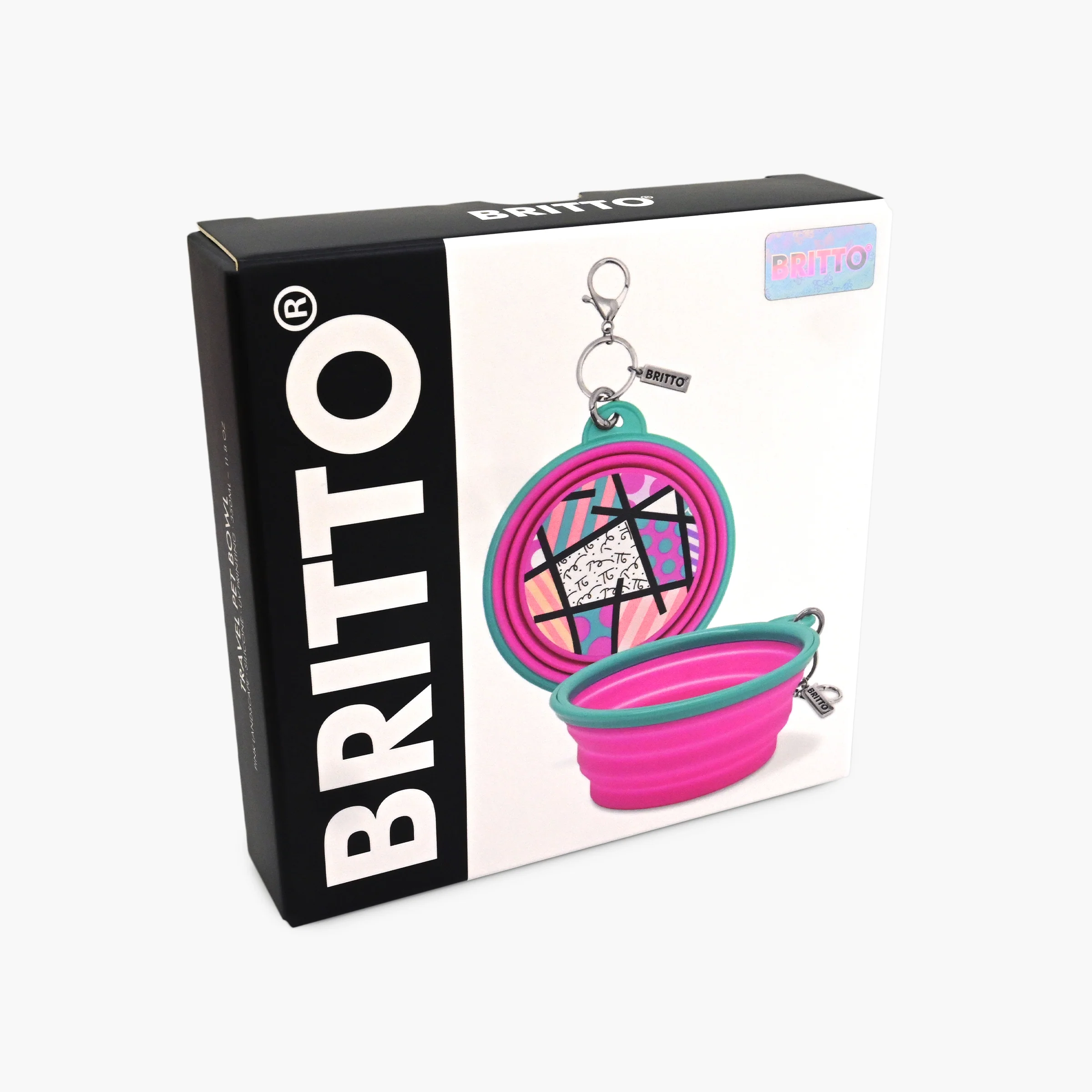 Pink Landscape Britto Pet Travel Bowl - Image 7