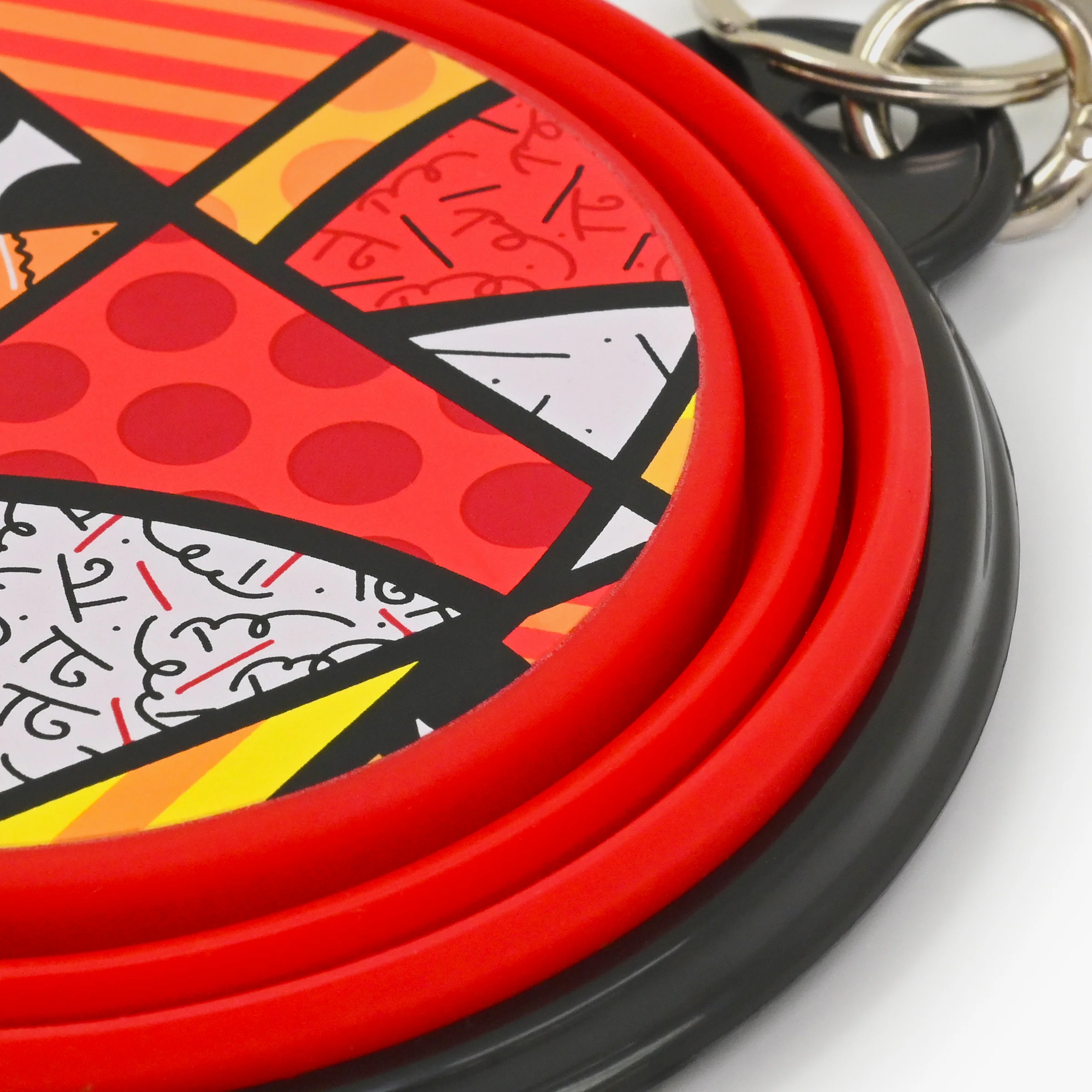 Red Landscape Britto Pet Travel Bowl - Image 6