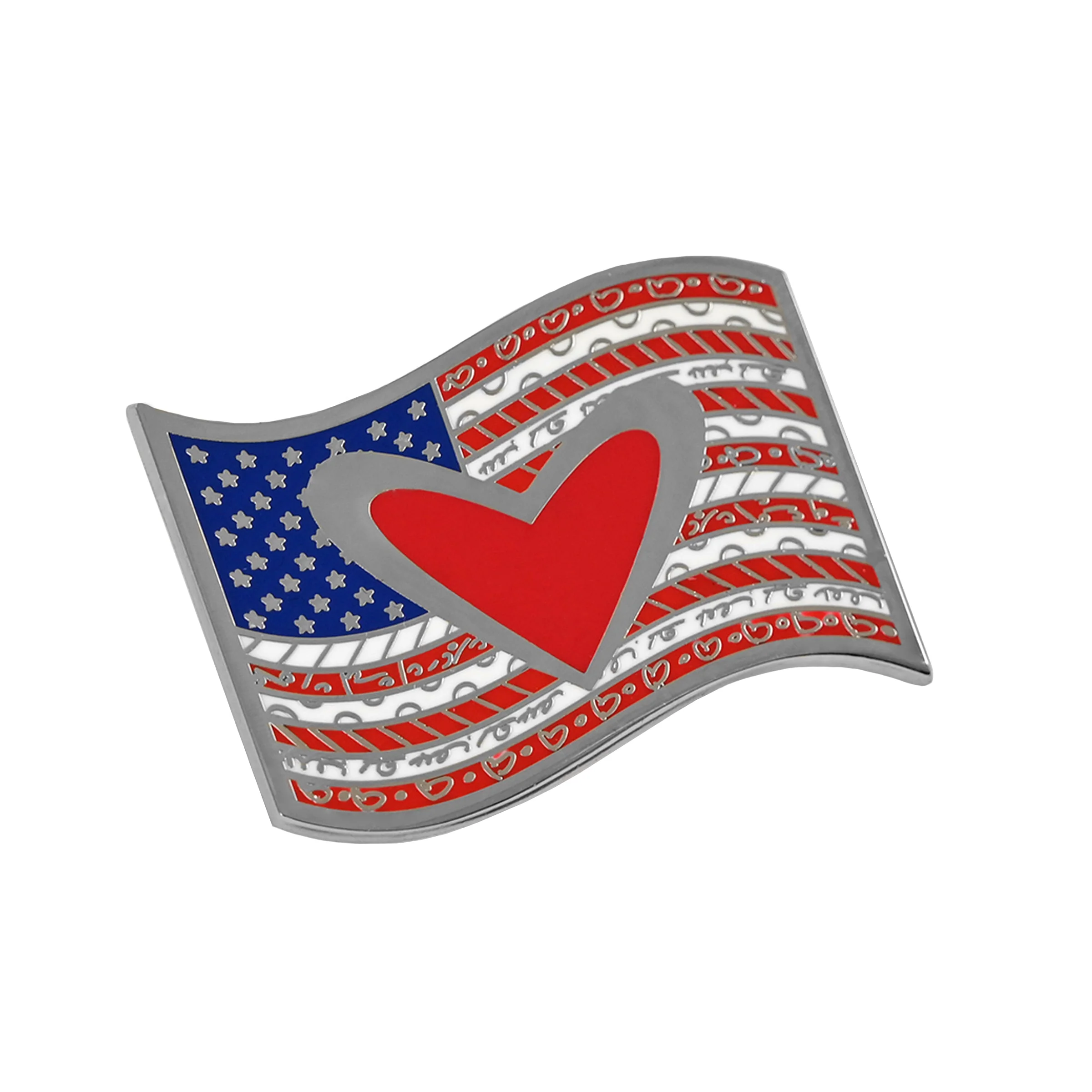 American Flag Britto Pin