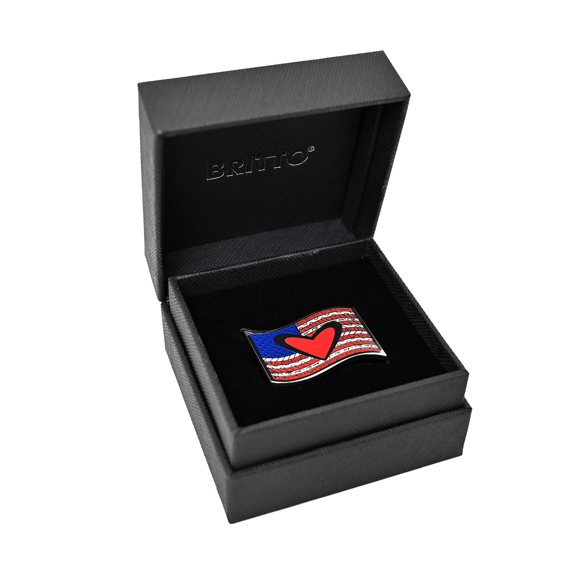 American Flag Britto Pin - Image 2