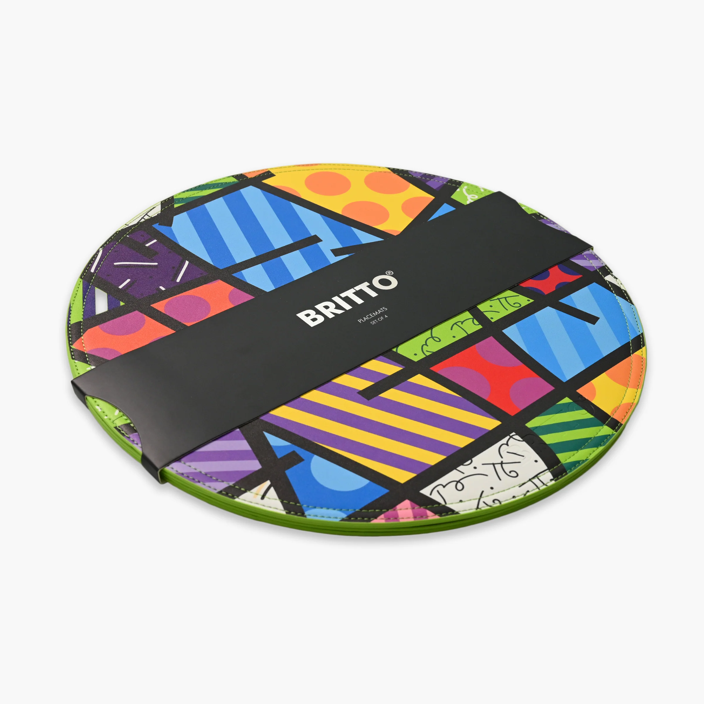 Lime Green Landscape Britto Placemats - Image 3