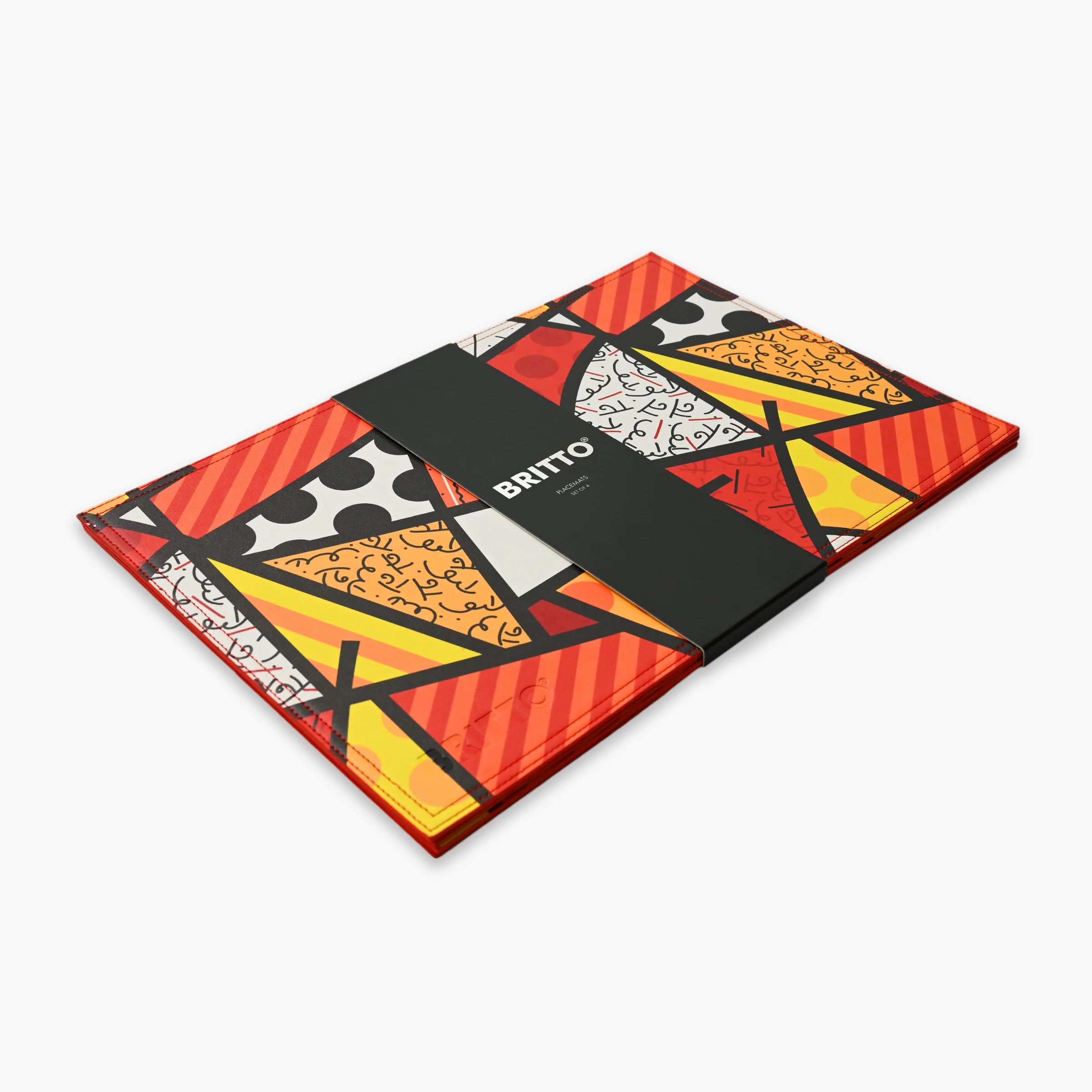 Red Landscape Britto Rectangular Placemats - Image 3