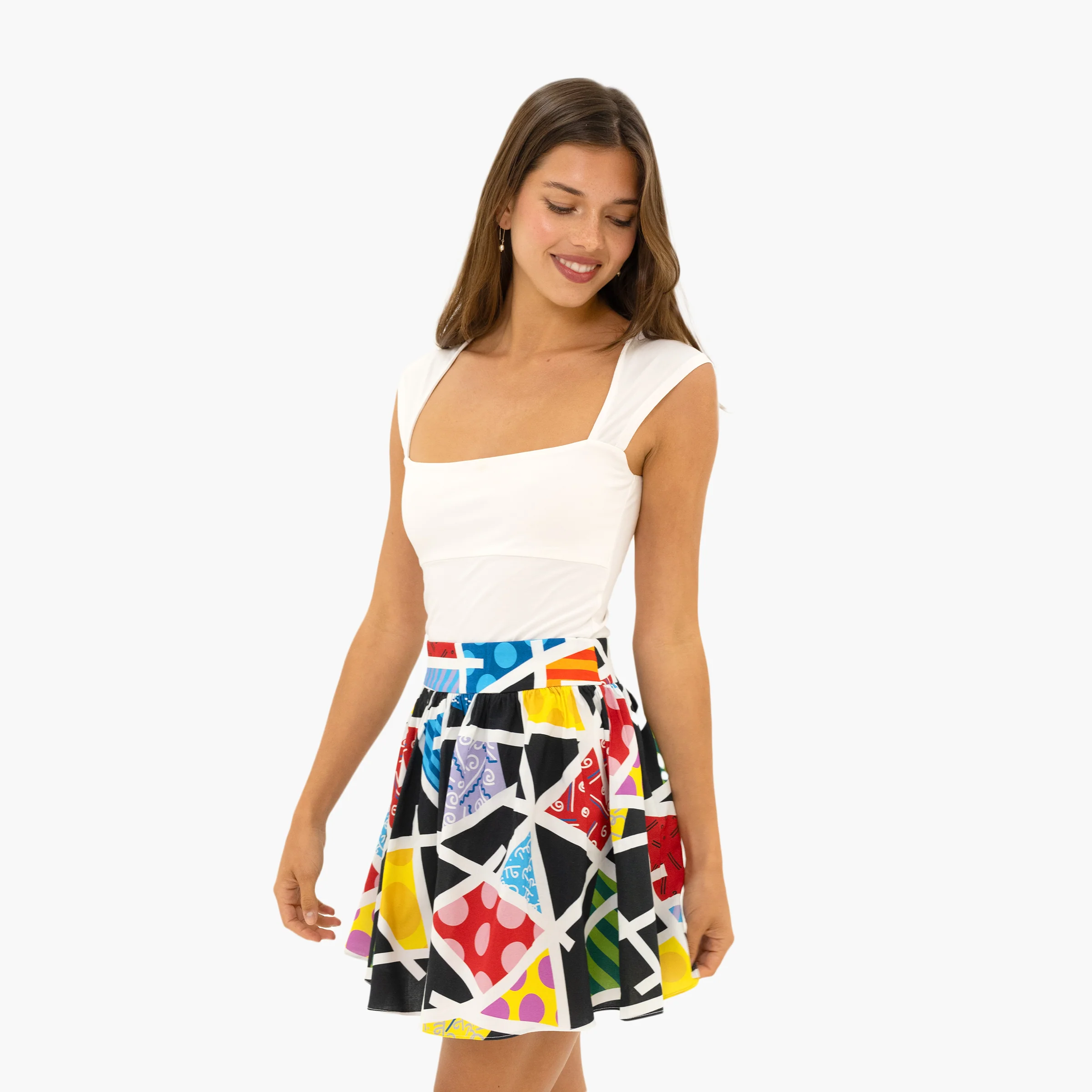Midnight Landscape Britto Pleated Skirt - Image 3
