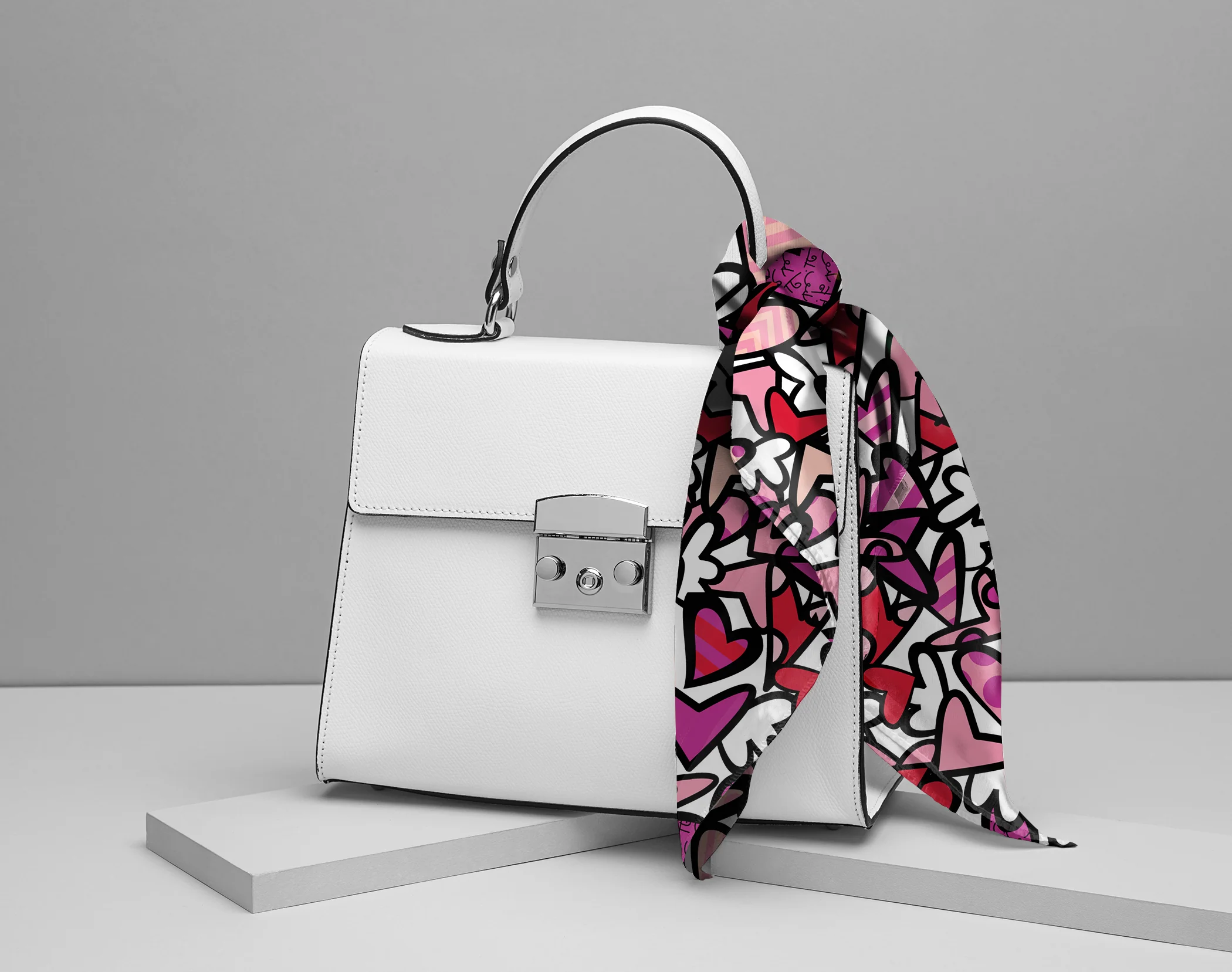 Alive Pink Britto Silk Scarf - Image 4