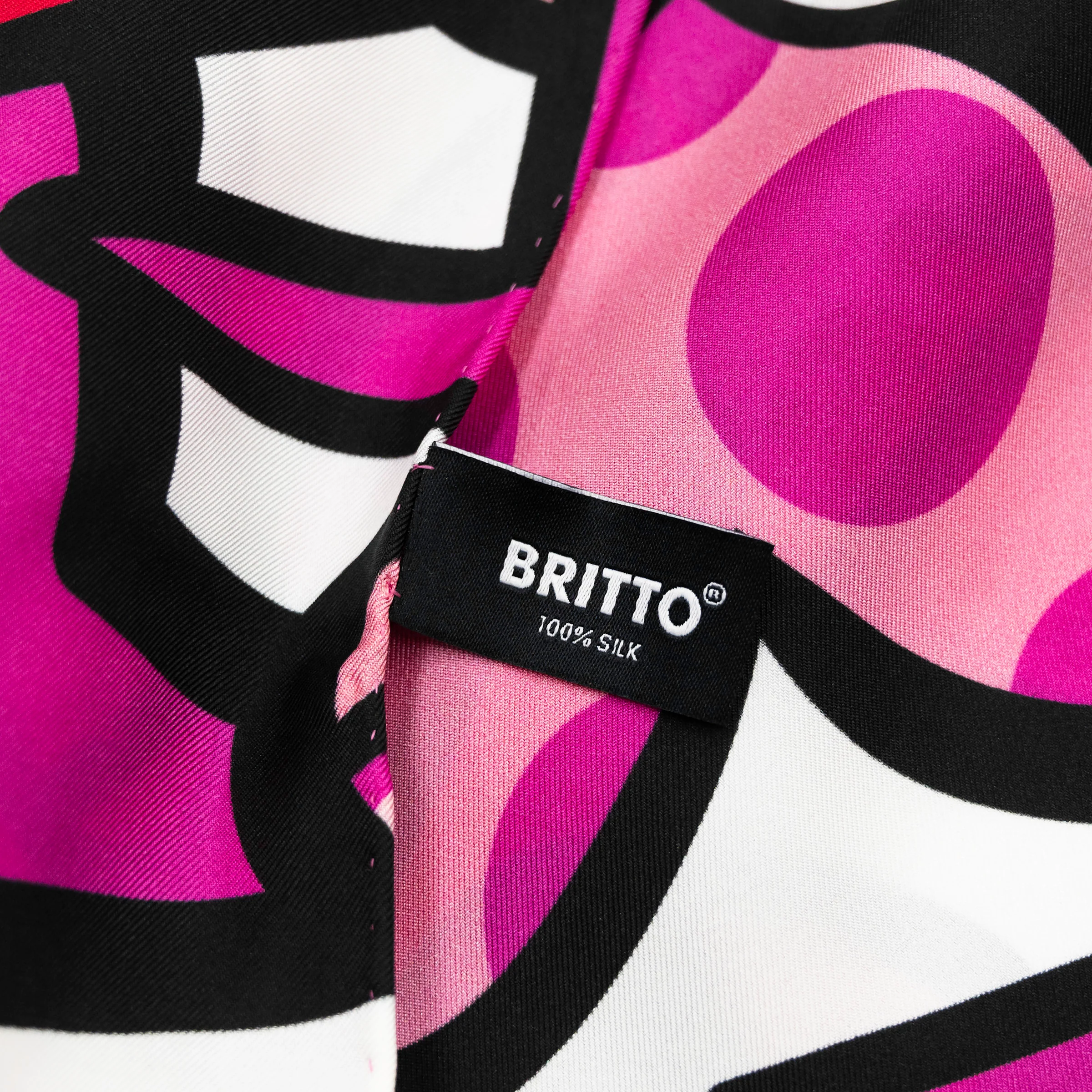 Alive Pink Britto Silk Scarf - Image 6