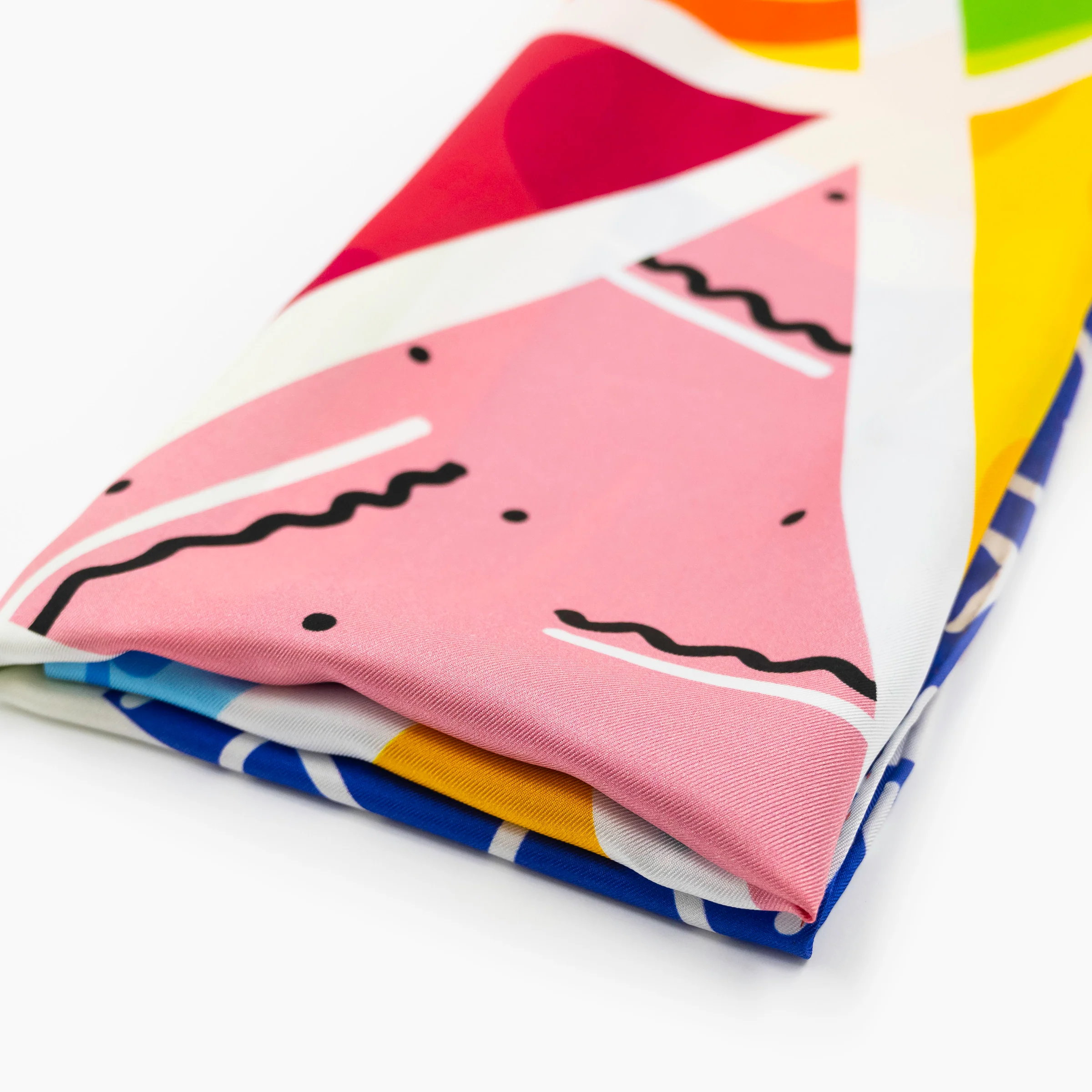 Baby Blue Landscape Britto Silk Scarf - Image 7