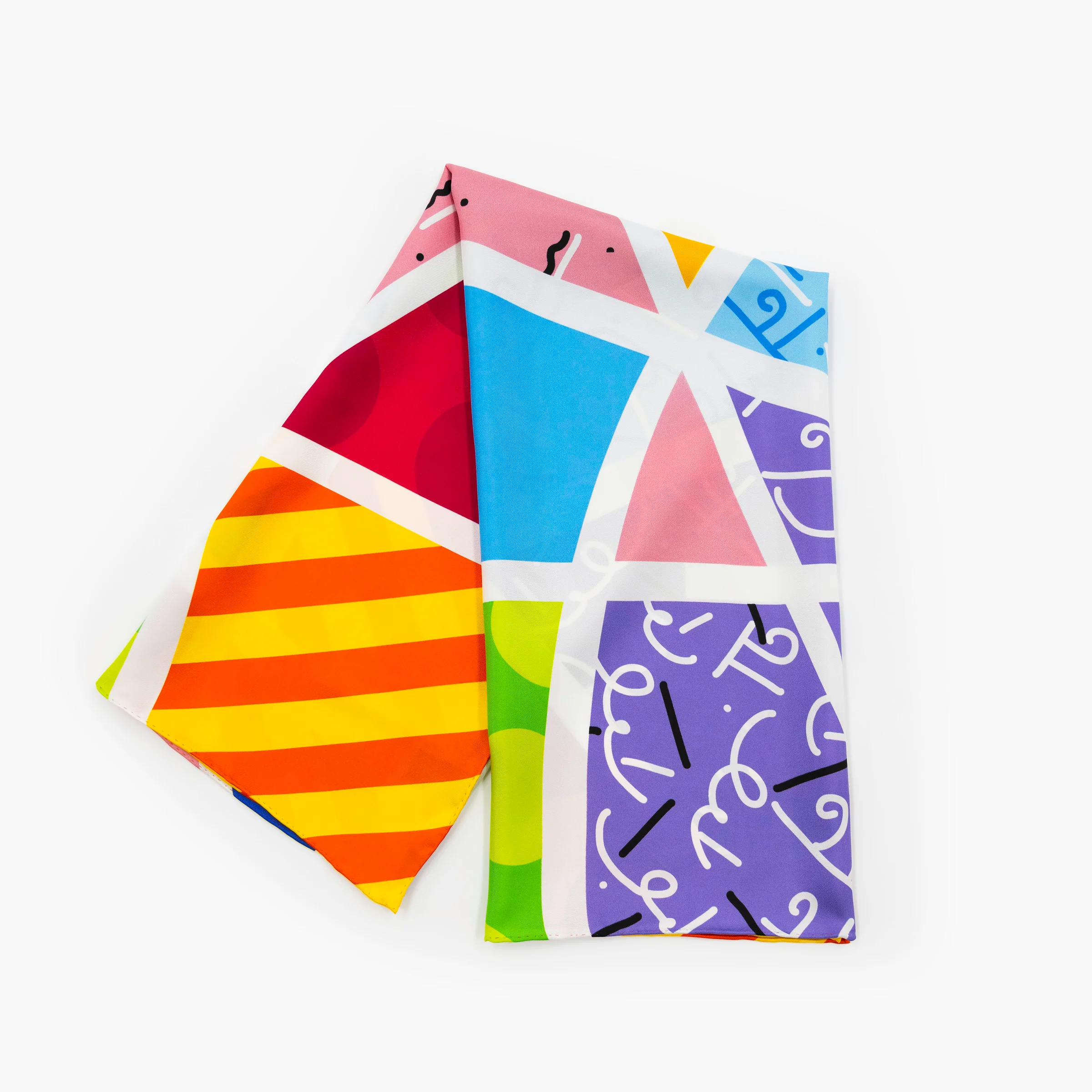 Baby Blue Landscape Britto Silk Scarf - Image 8