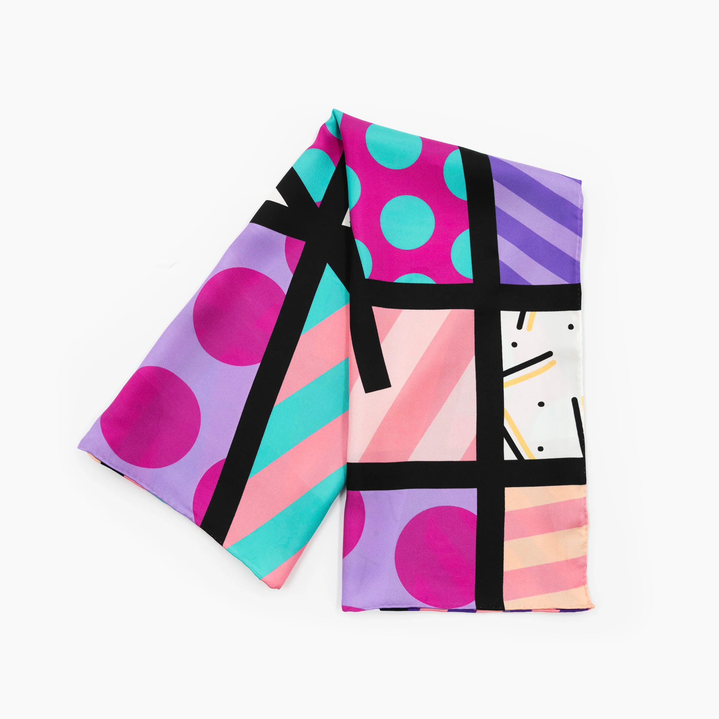 Pink Landscape Britto Silk Scarf - Image 5