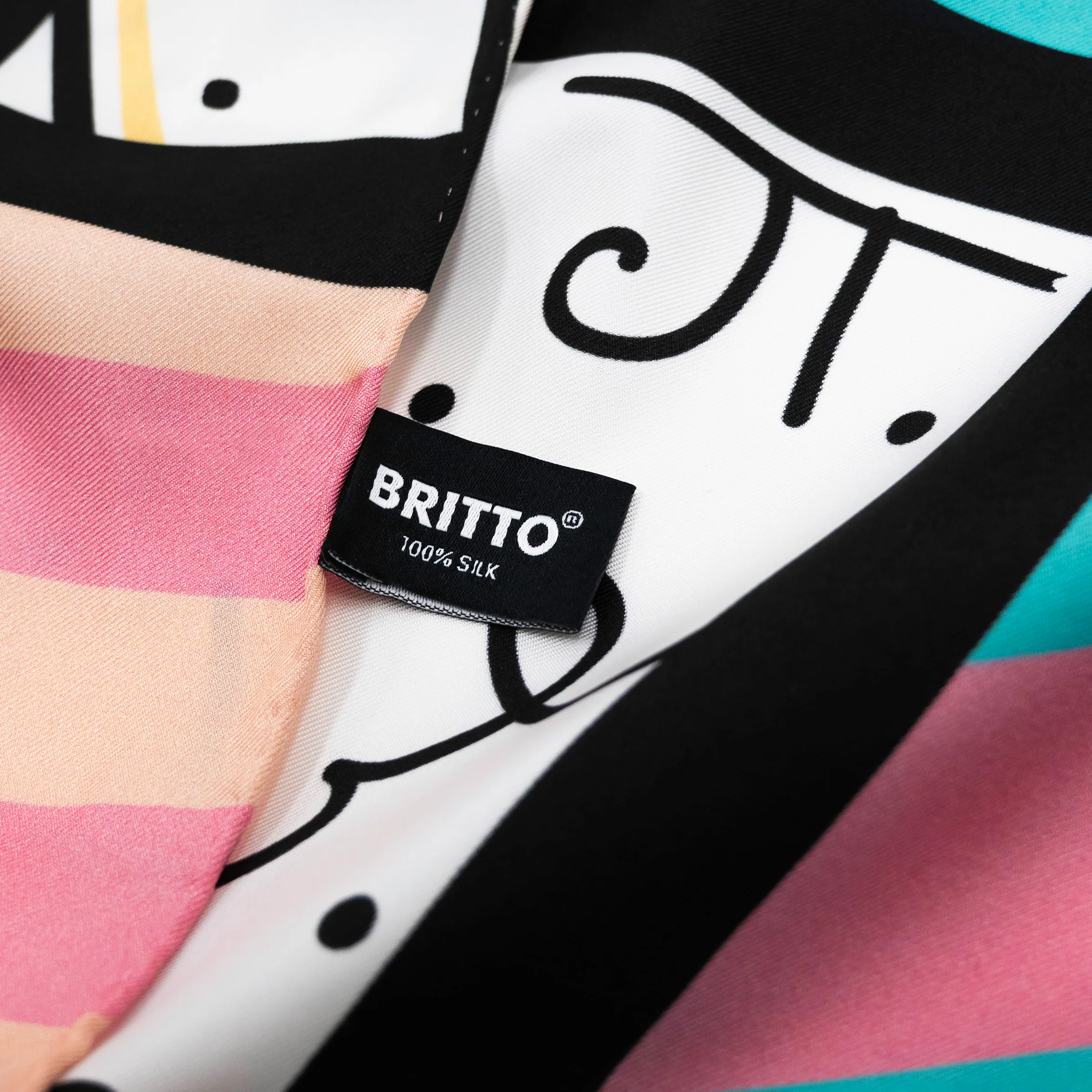 Pink Landscape Britto Silk Scarf - Image 7