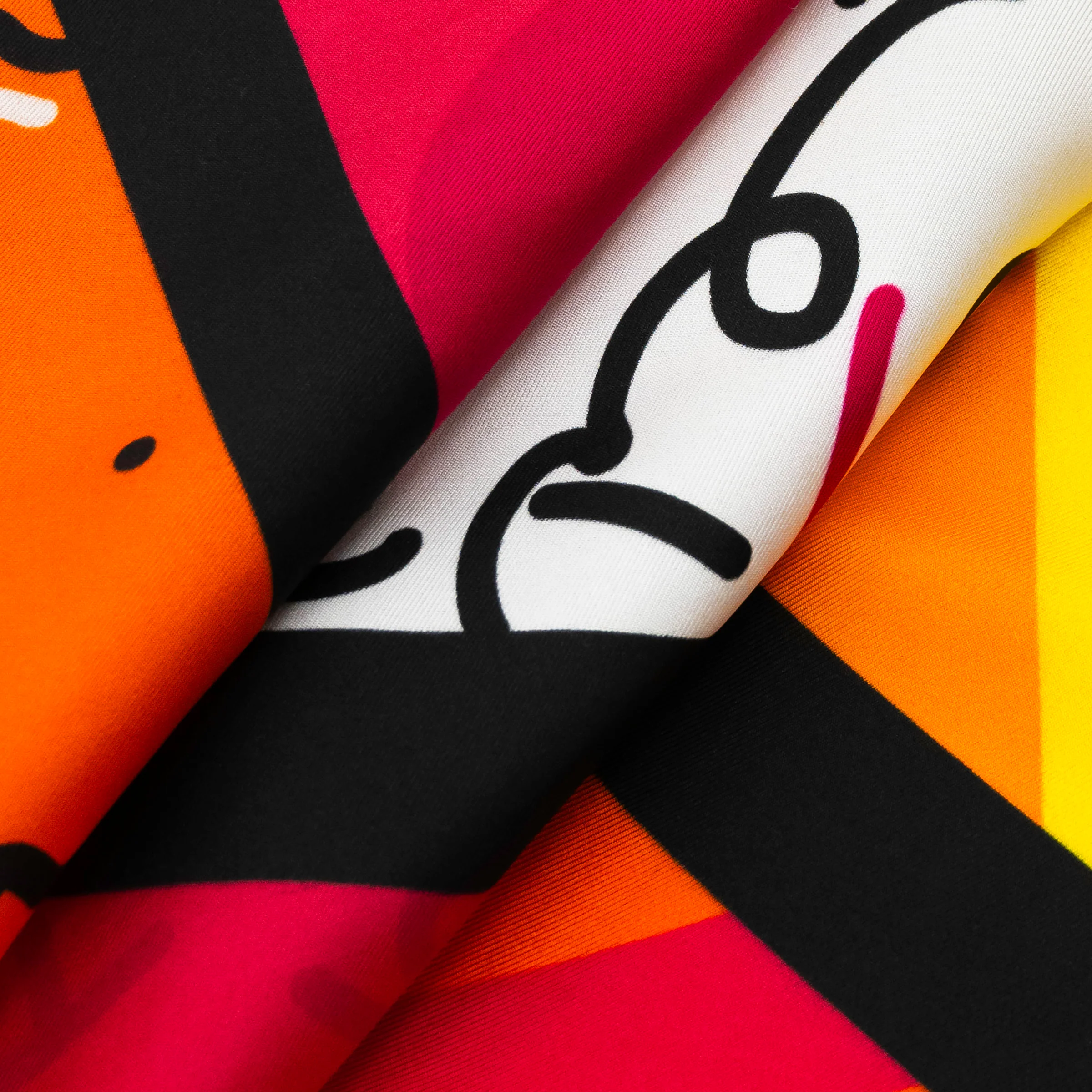 Red Landscape Britto Silk Scarf - Image 4