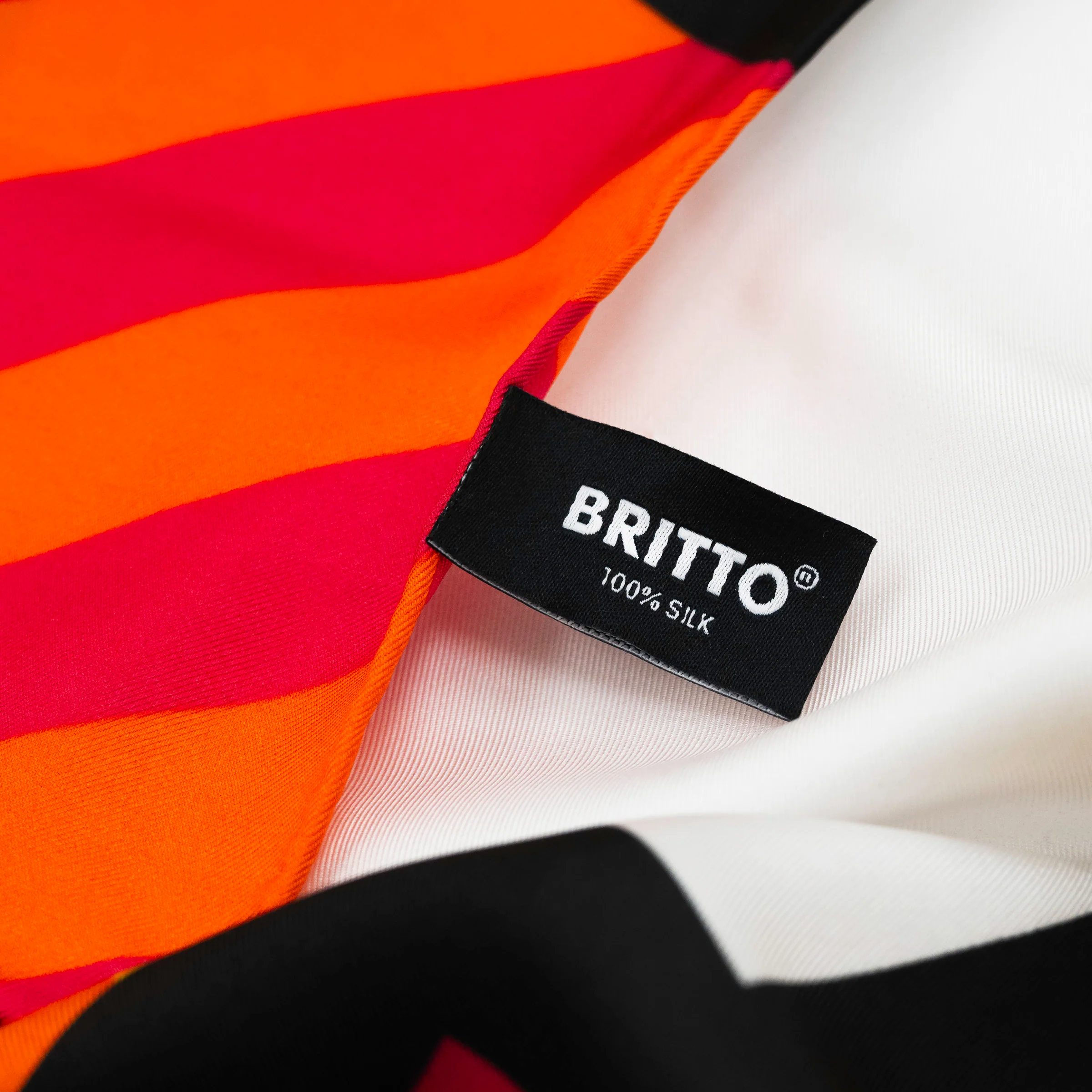 Red Landscape Britto Silk Scarf - Image 5