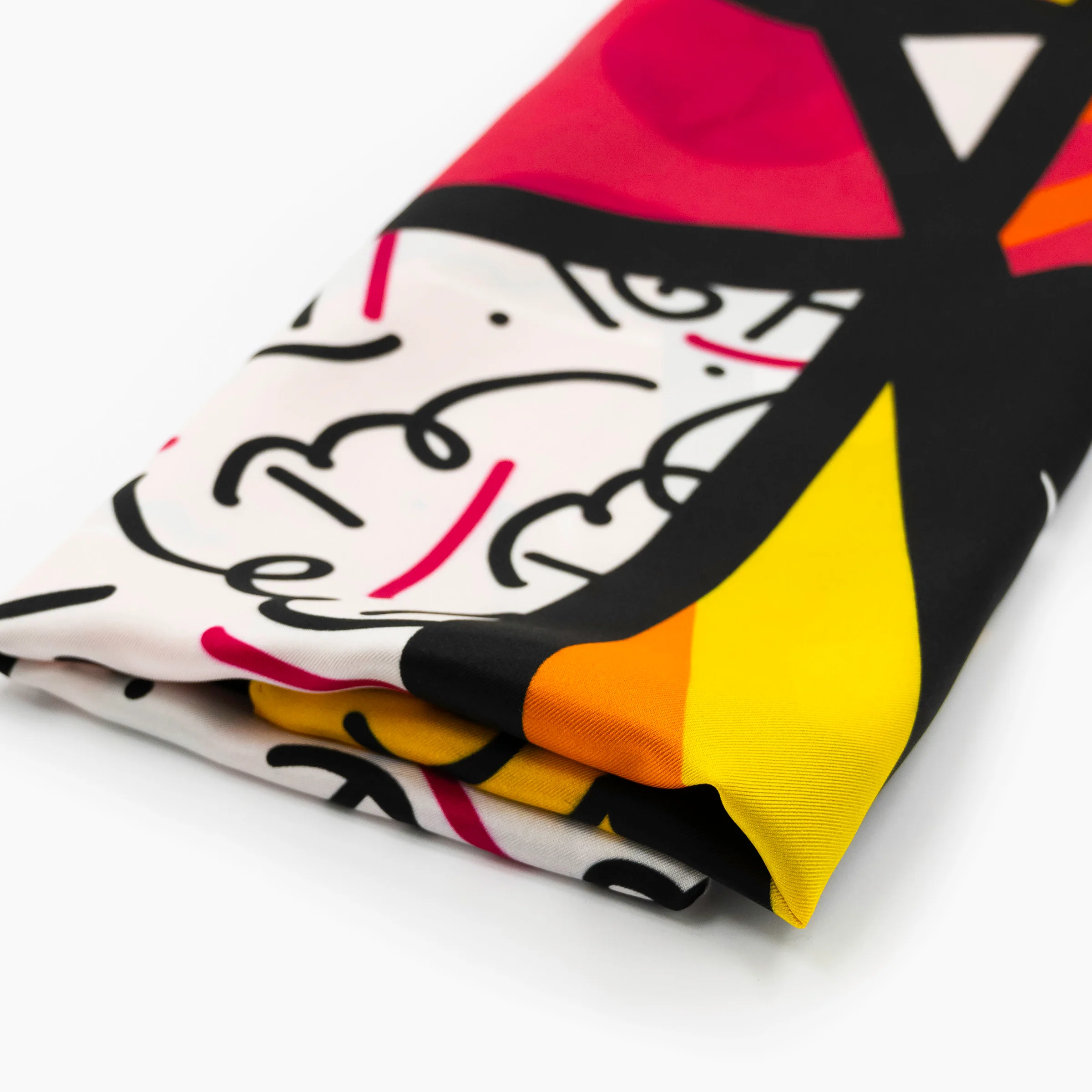 Red Landscape Britto Silk Scarf - Image 6