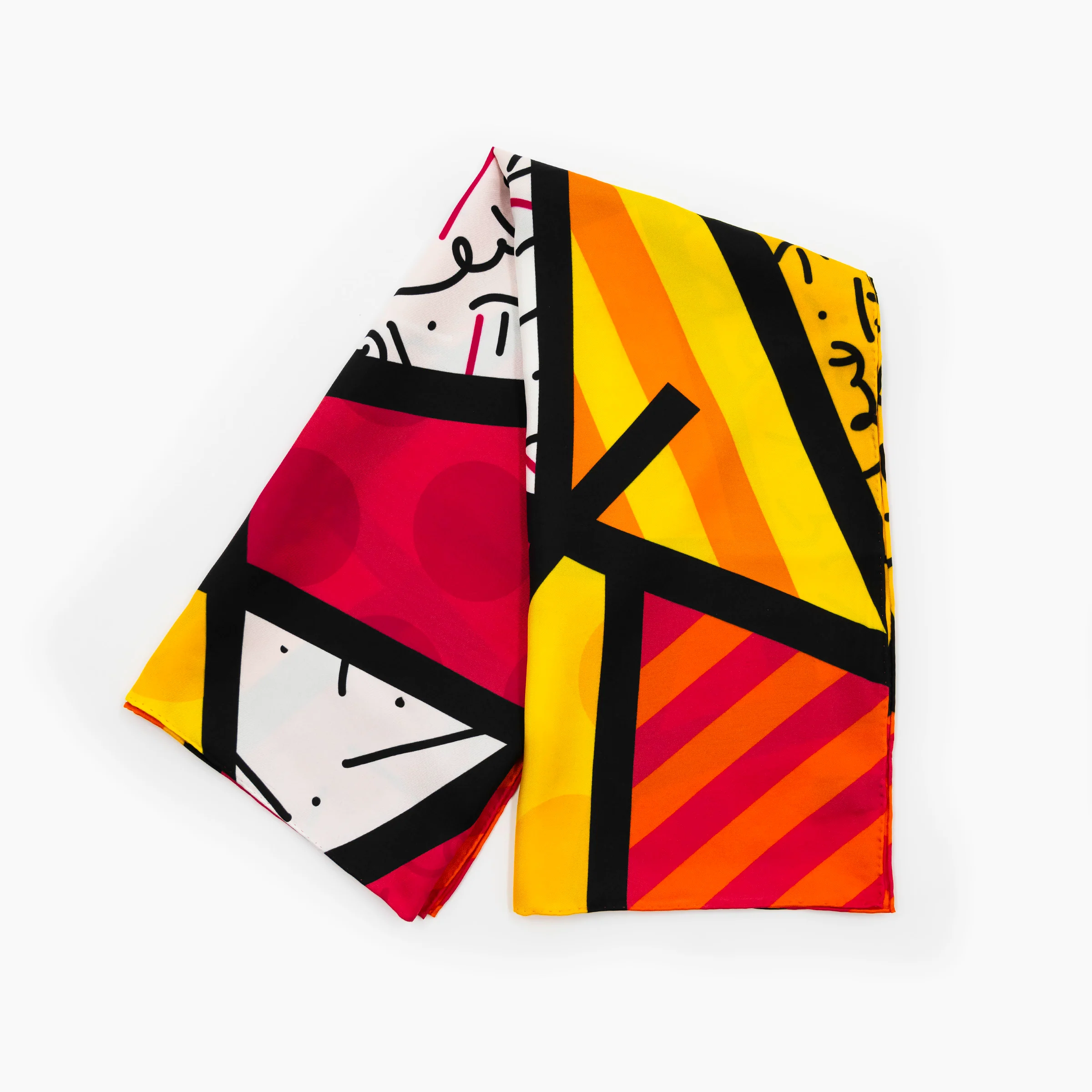 Red Landscape Britto Silk Scarf - Image 7