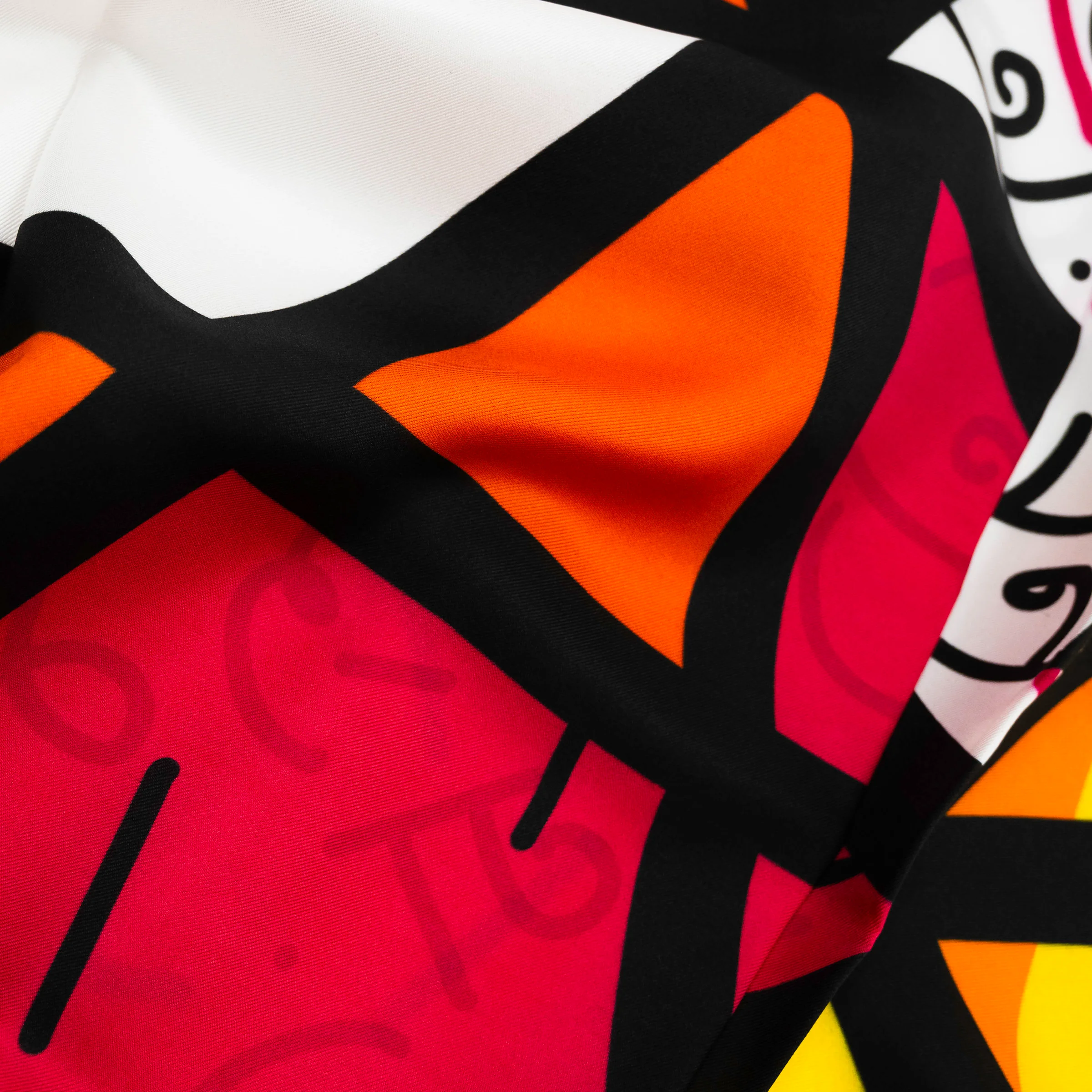 Red Landscape Britto Silk Scarf - Image 8