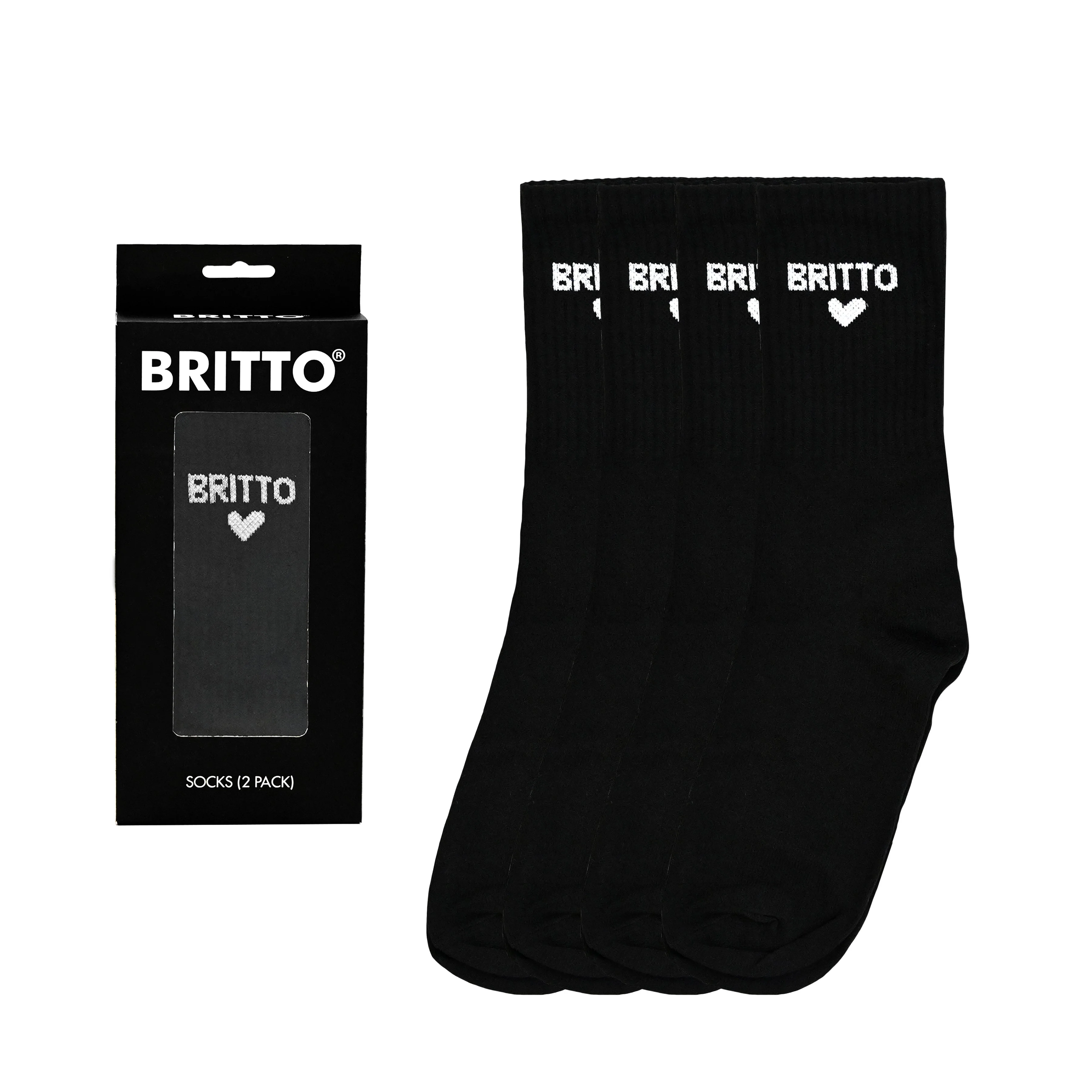 Black Britto Socks (Pack of 2) - Image 2