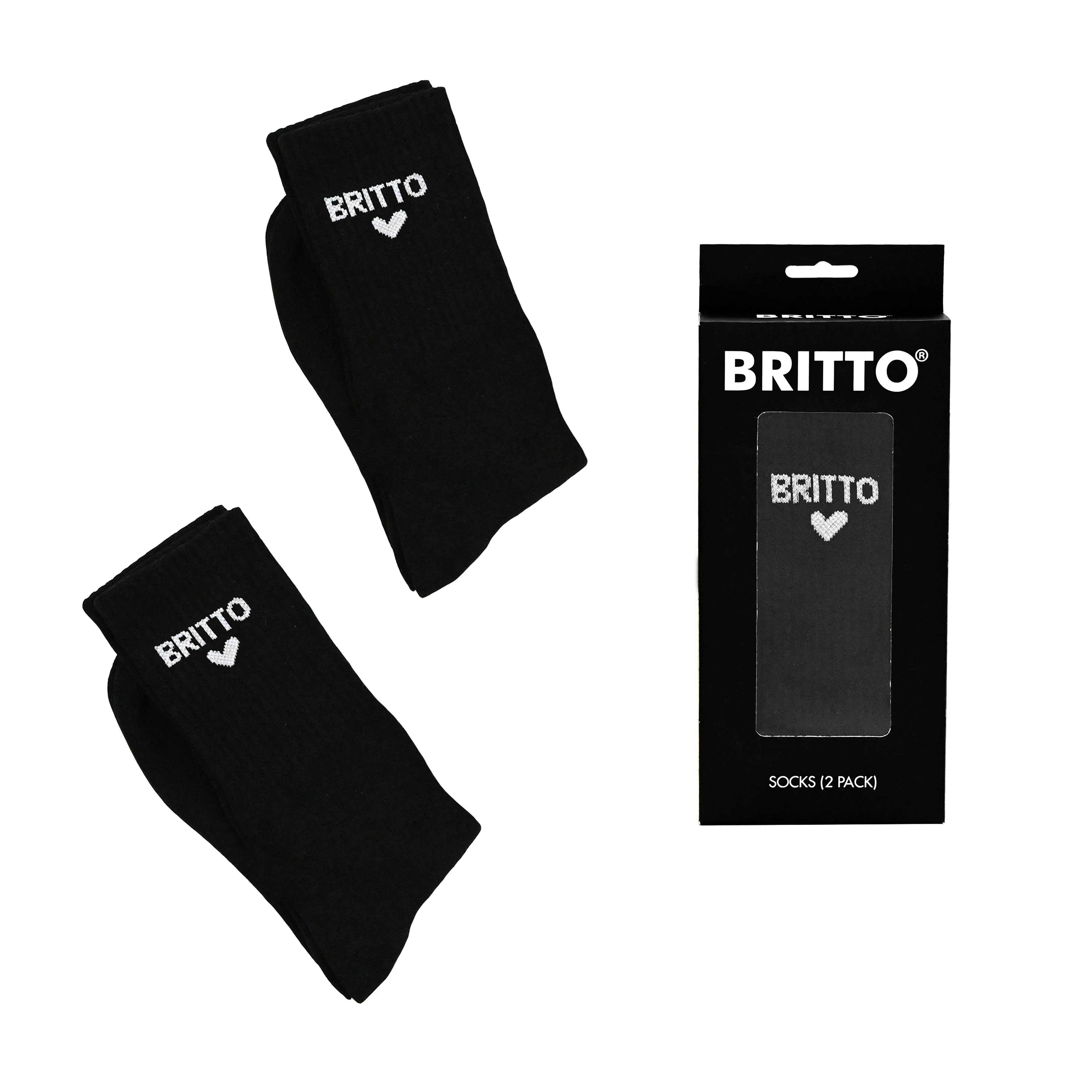 Black Britto Socks (Pack of 2) - Image 5