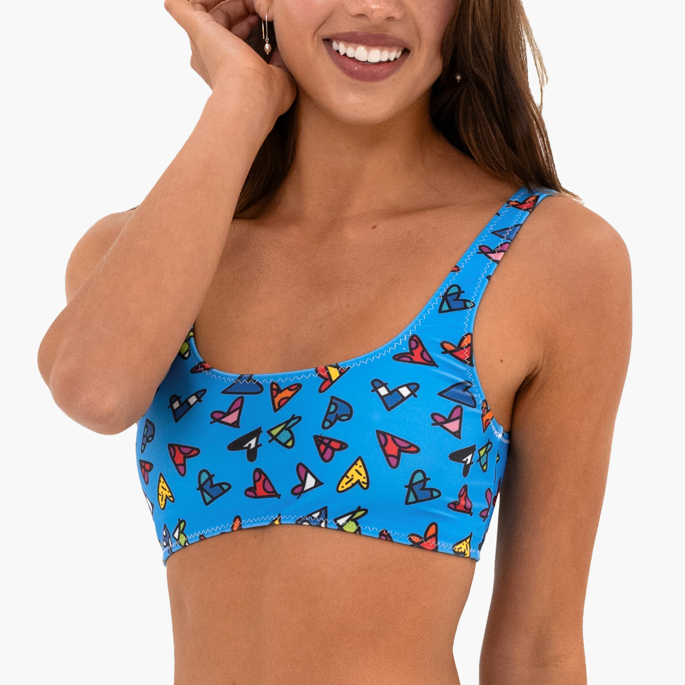 Blue Hearts Britto Bikini Top (Cloa)