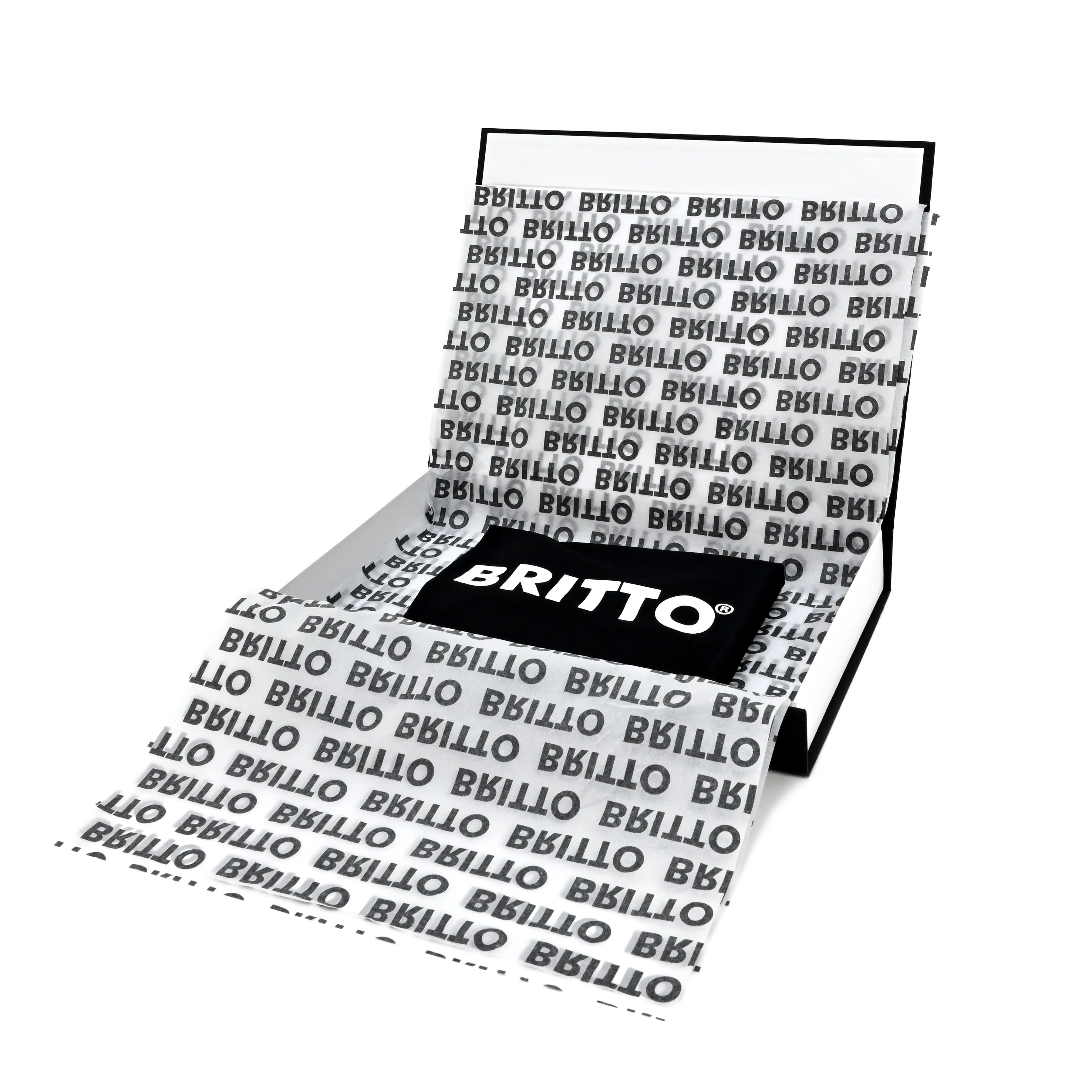 Black with White Britto T-Shirt For Men - Image 3