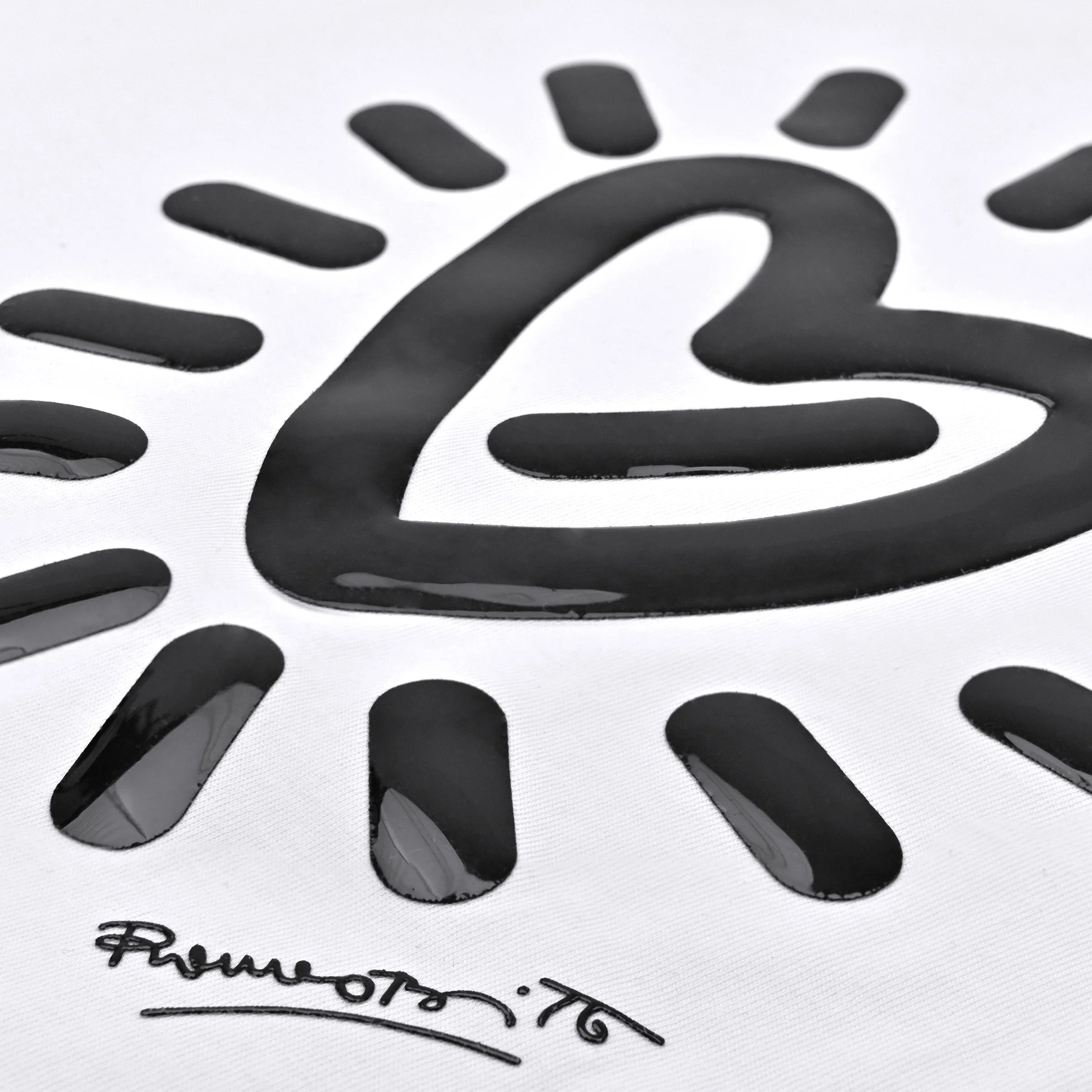 Graffiti Heart (White) Britto T-Shirt For Women - Image 4