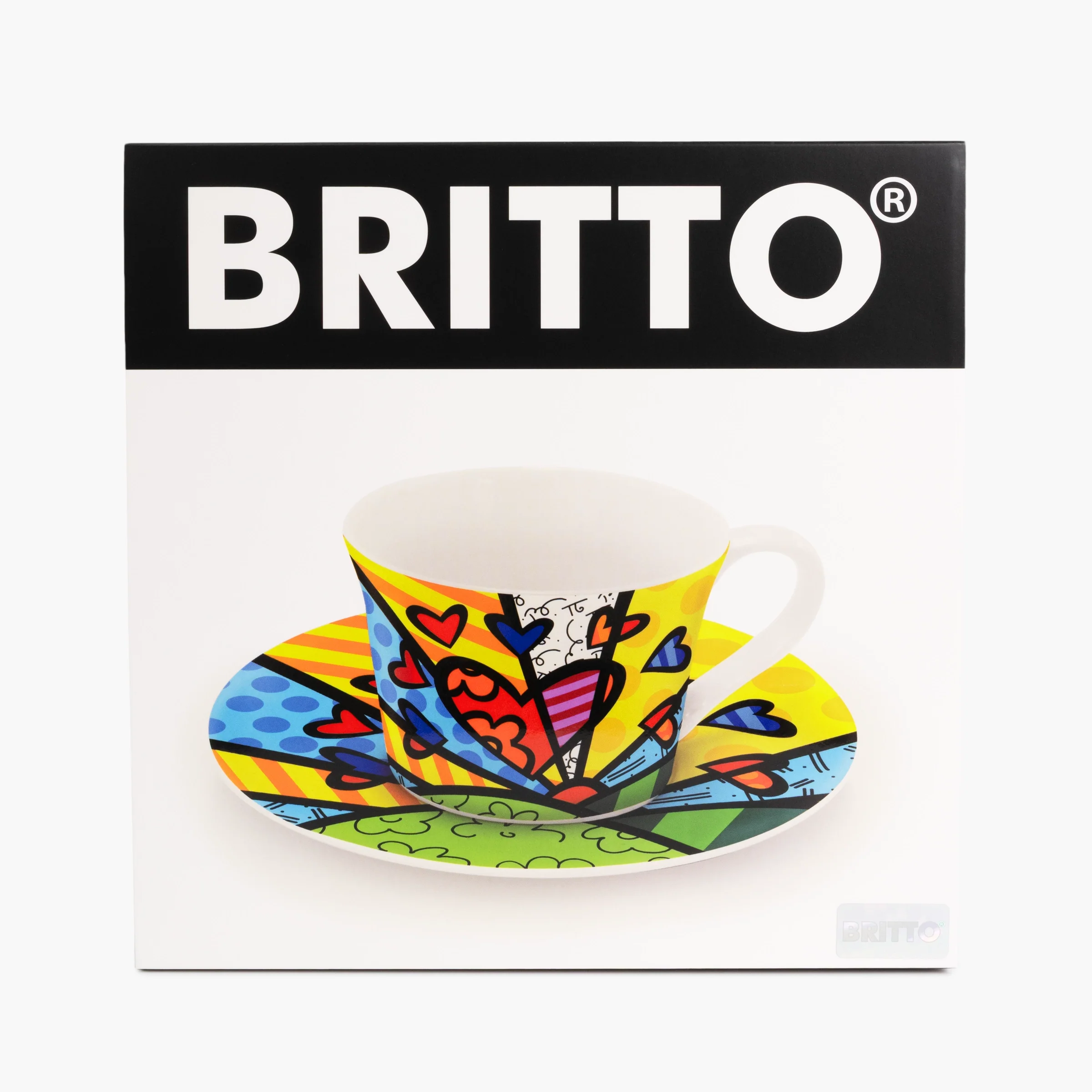 Green New Day Britto Tea Cup & Saucer Plate - Image 6